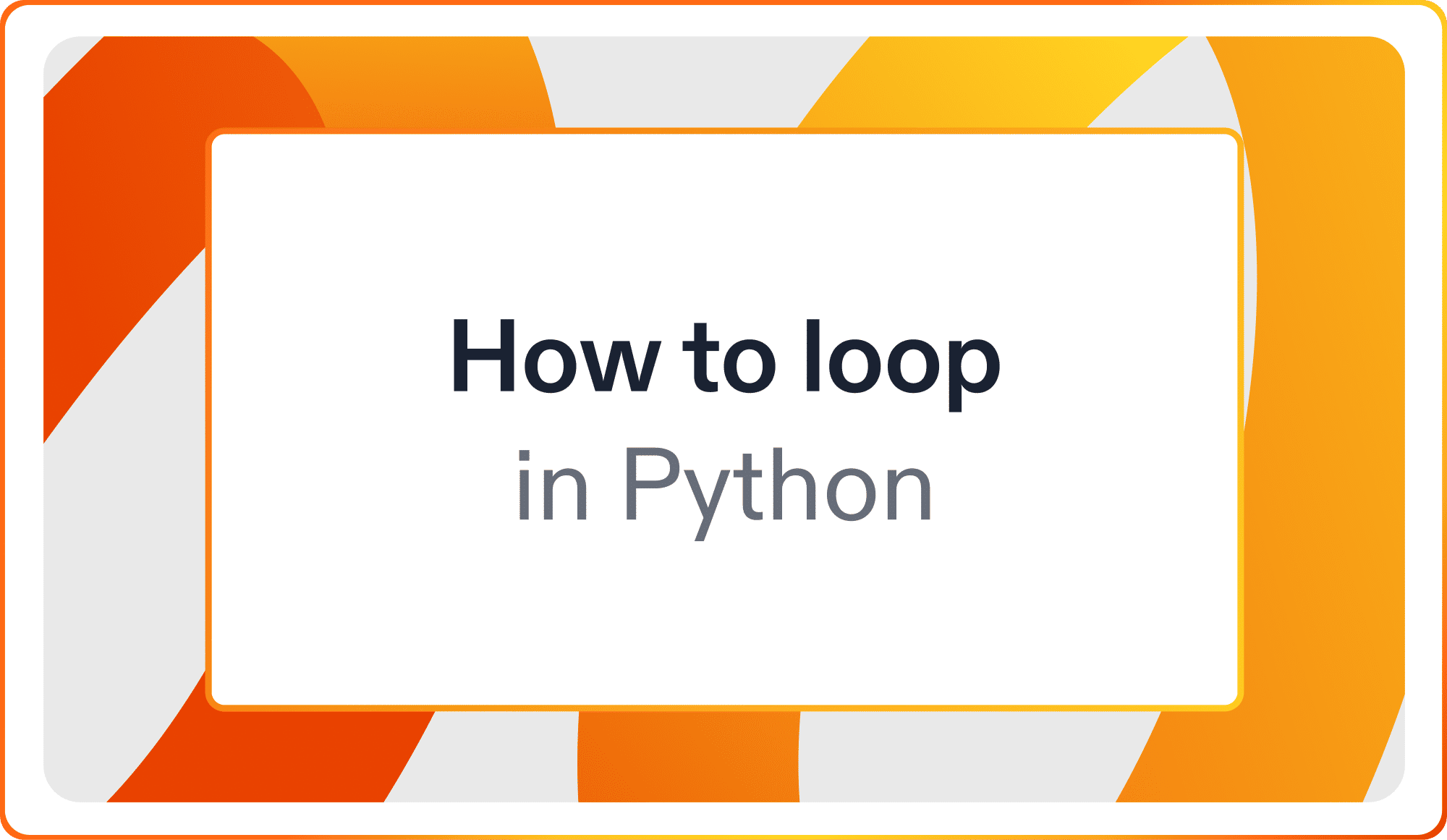 How to loop in Python