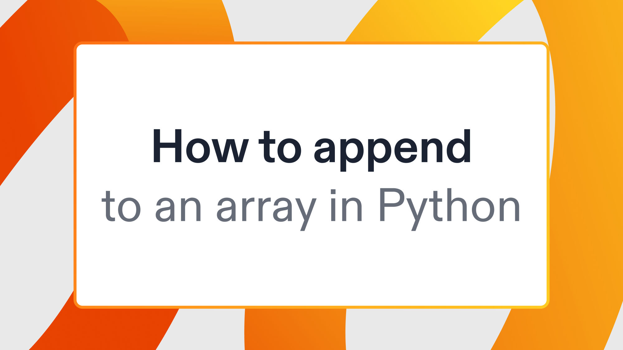 How to append to an array in Python