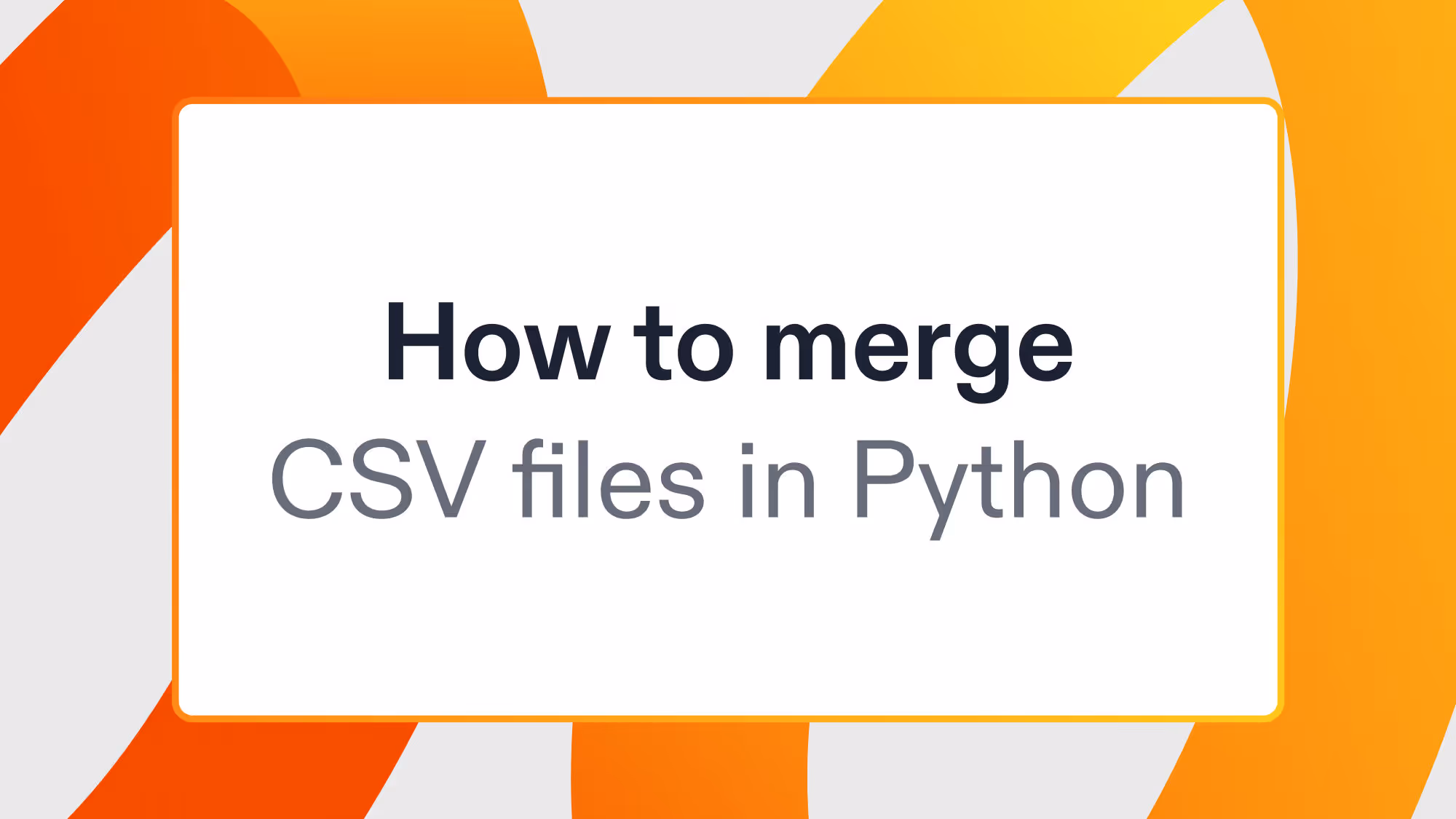 How to merge CSV files in Python