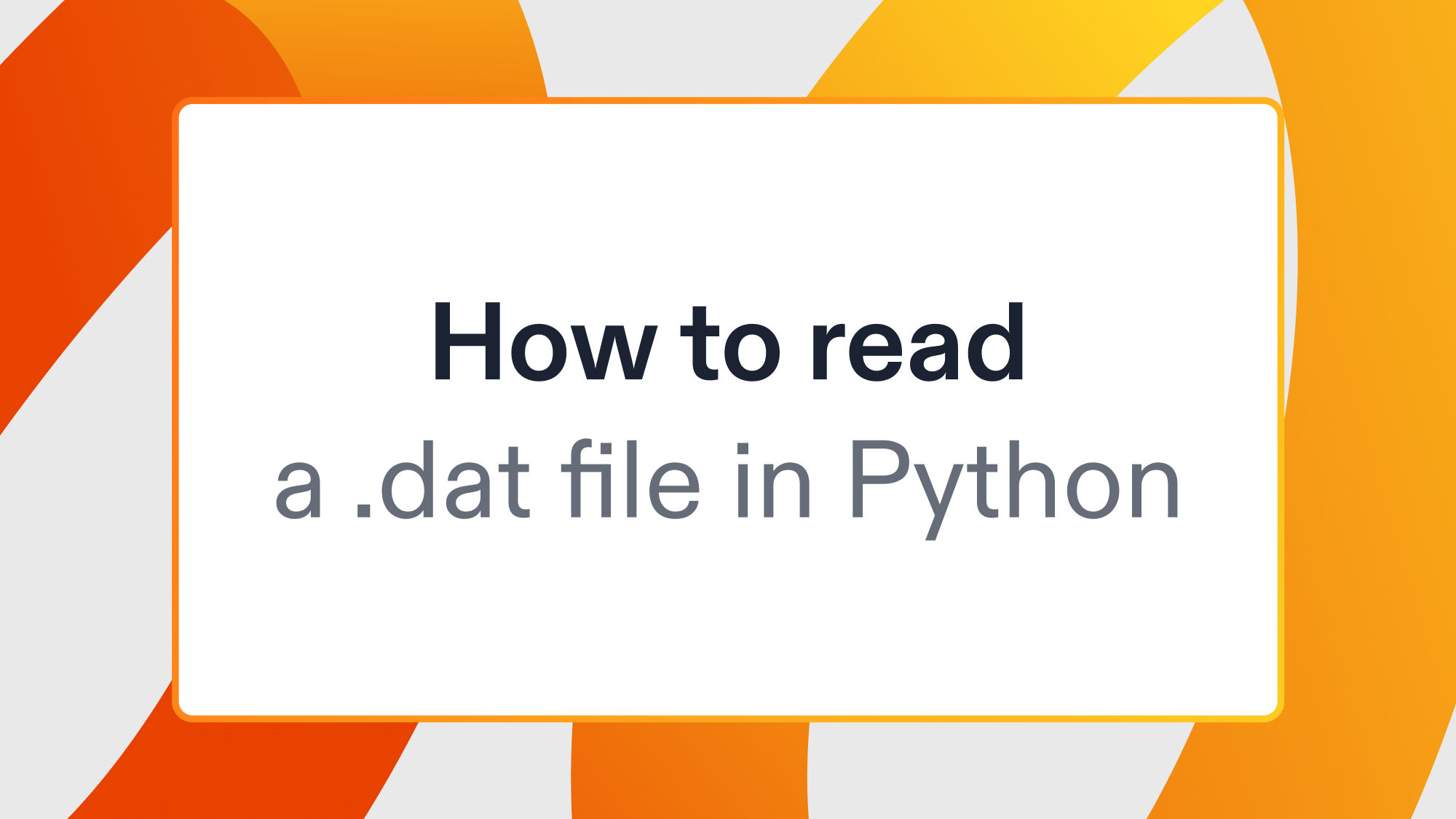 How to read a .dat file in Python