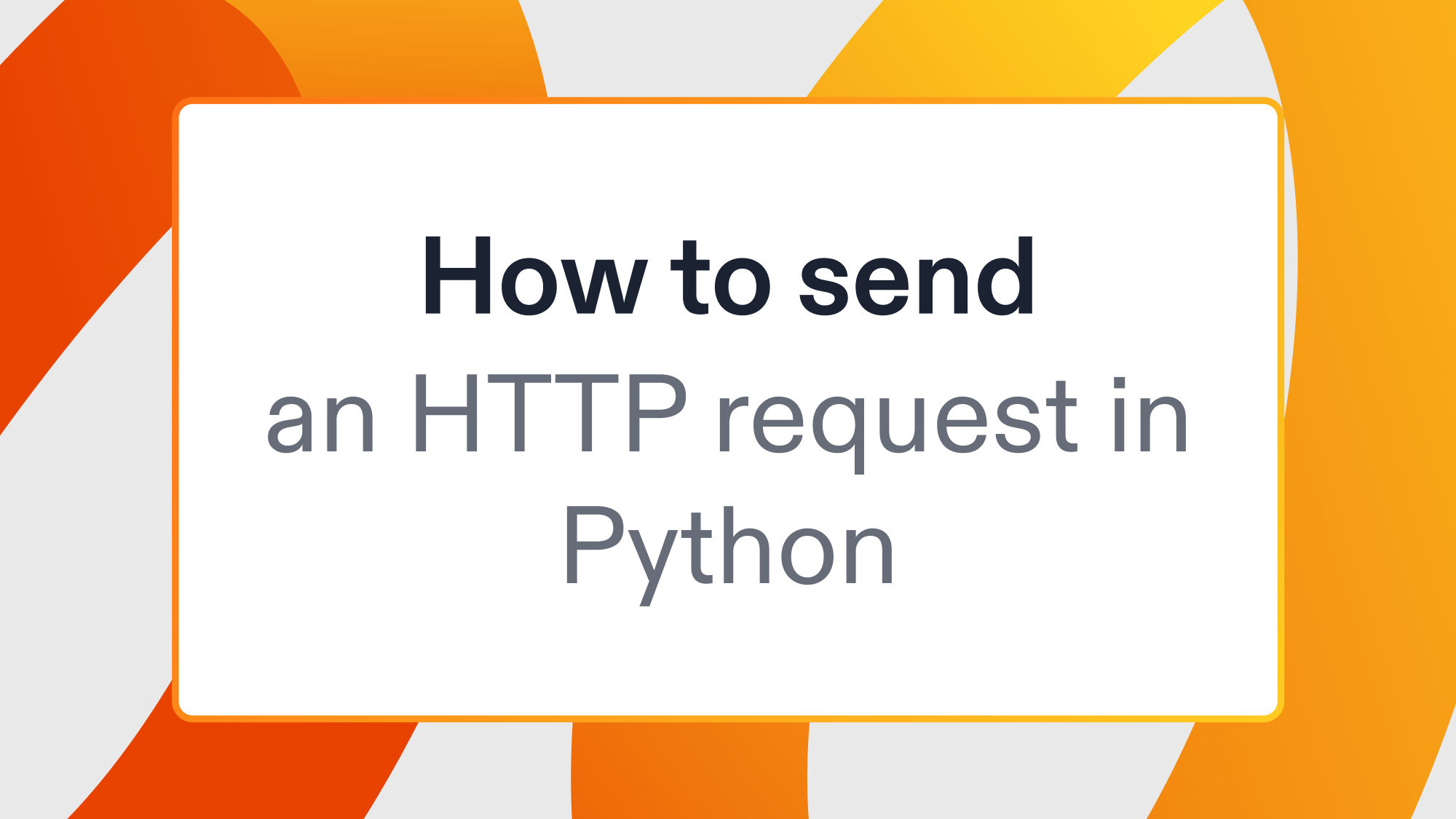 How to send an HTTP request in Python