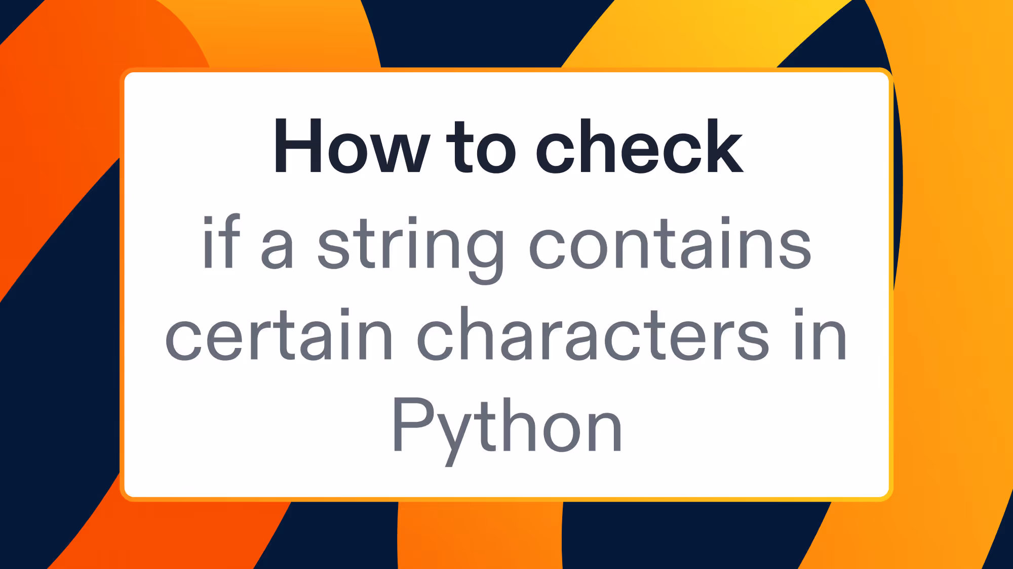 How to check if a string contains certain characters in Python