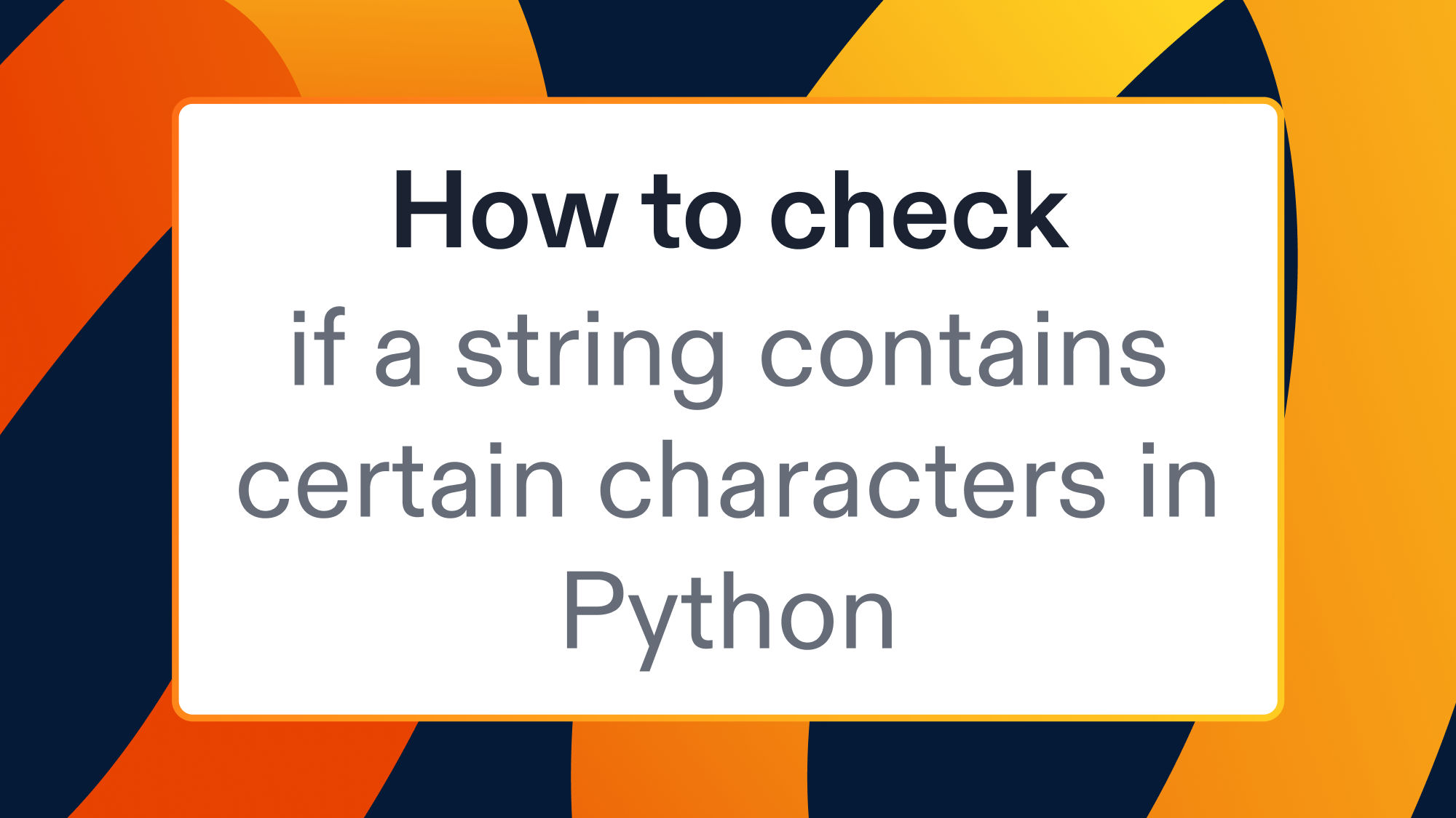 How to check if a string contains certain characters in Python