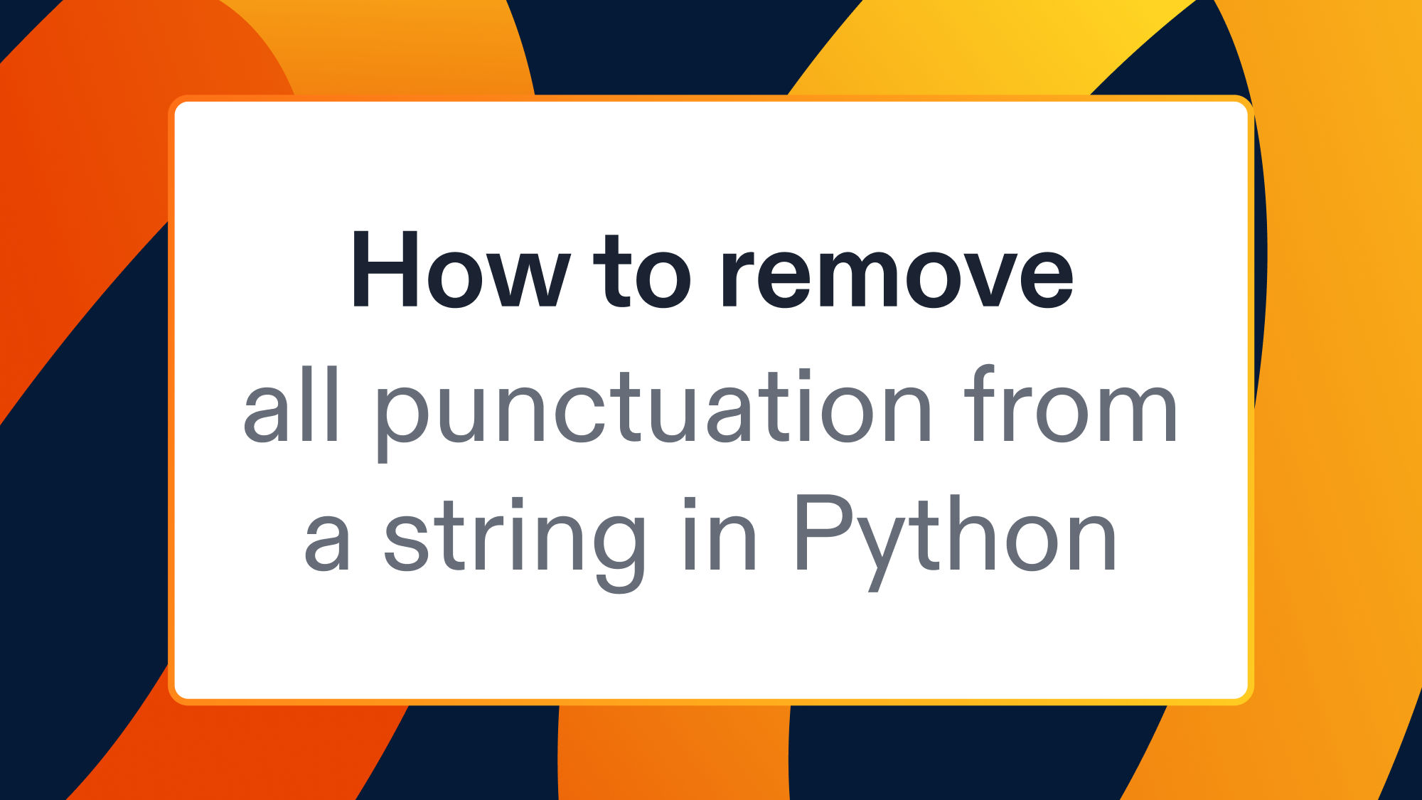 How to remove all punctuation from a string in Python