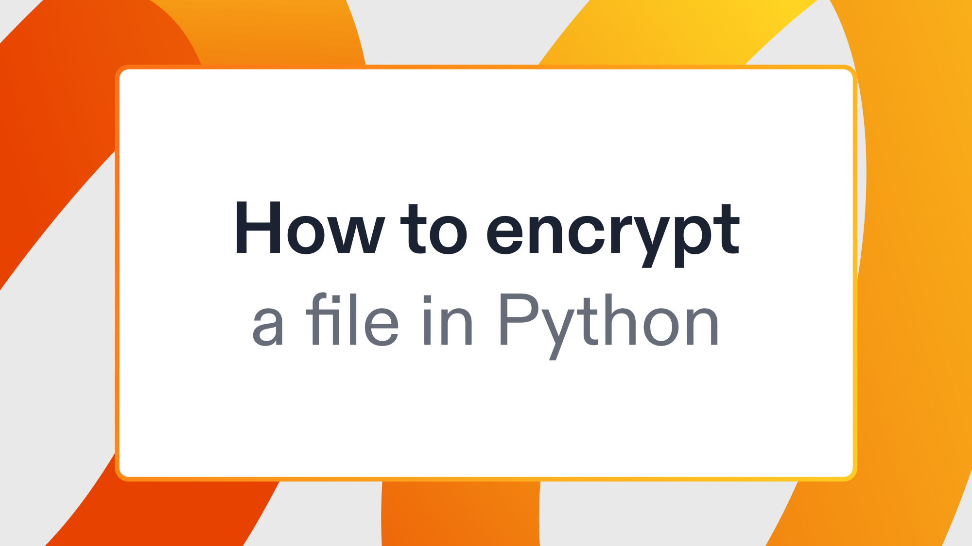 How to encrypt a file in Python