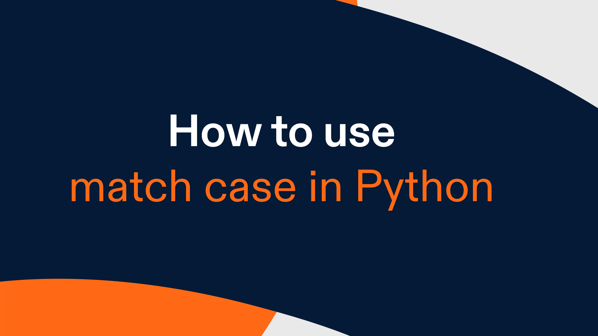 How to use match case in Python