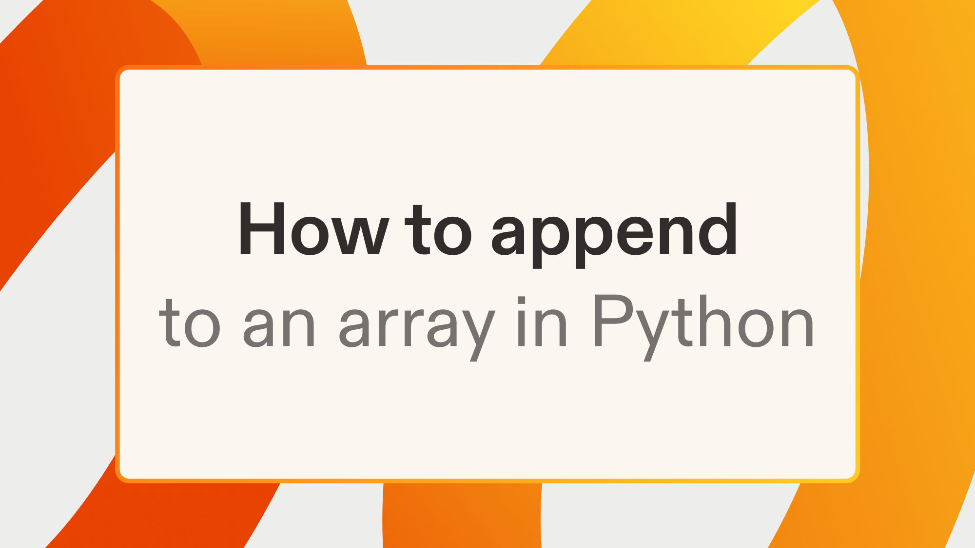 How to append to an array in Python