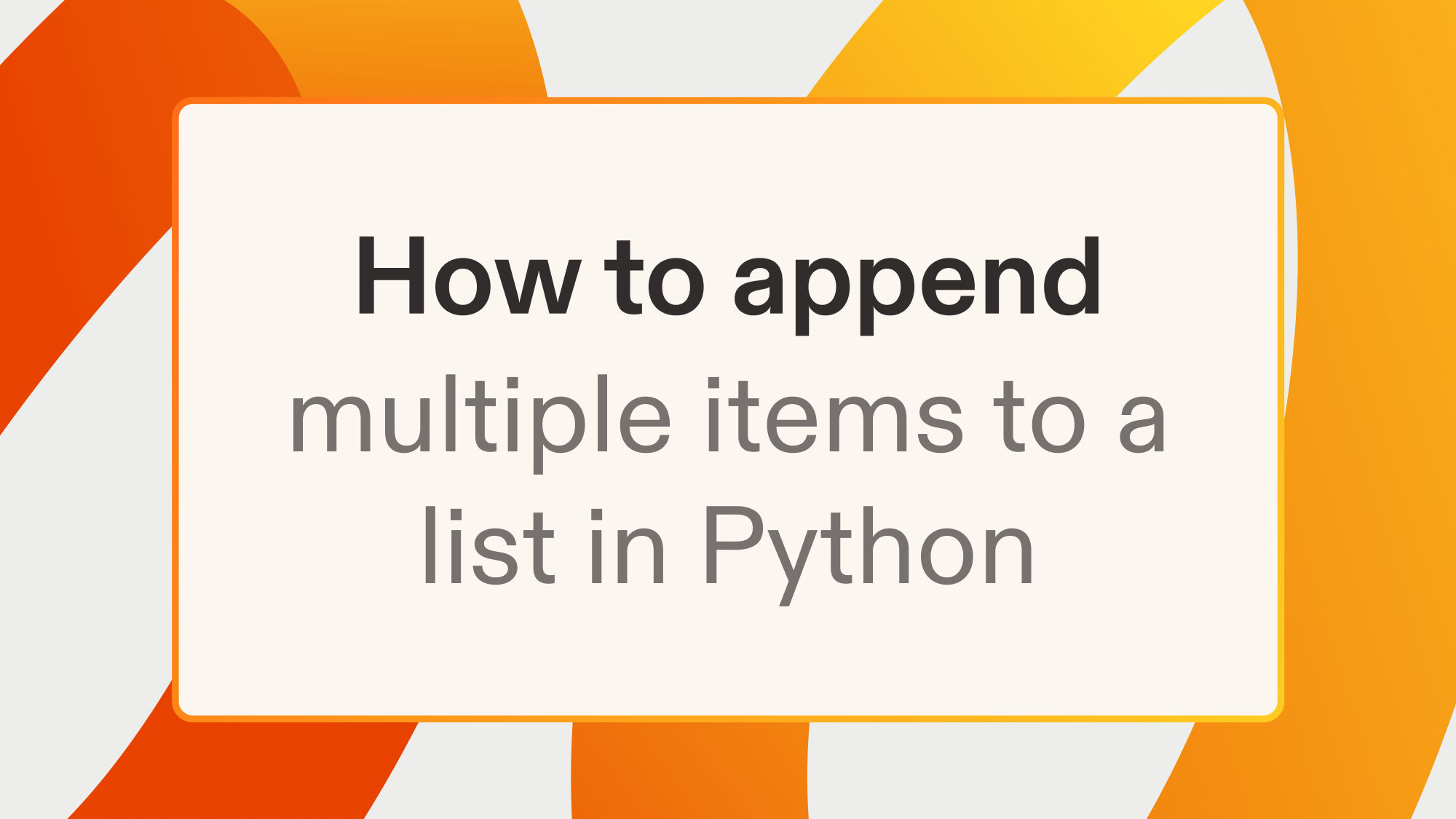 How to append multiple items to a list in Python
