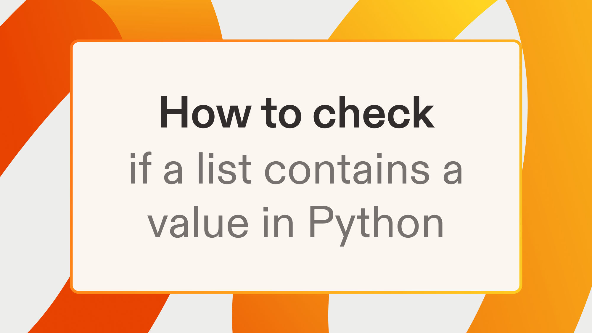 How to check if a list contains a value in Python