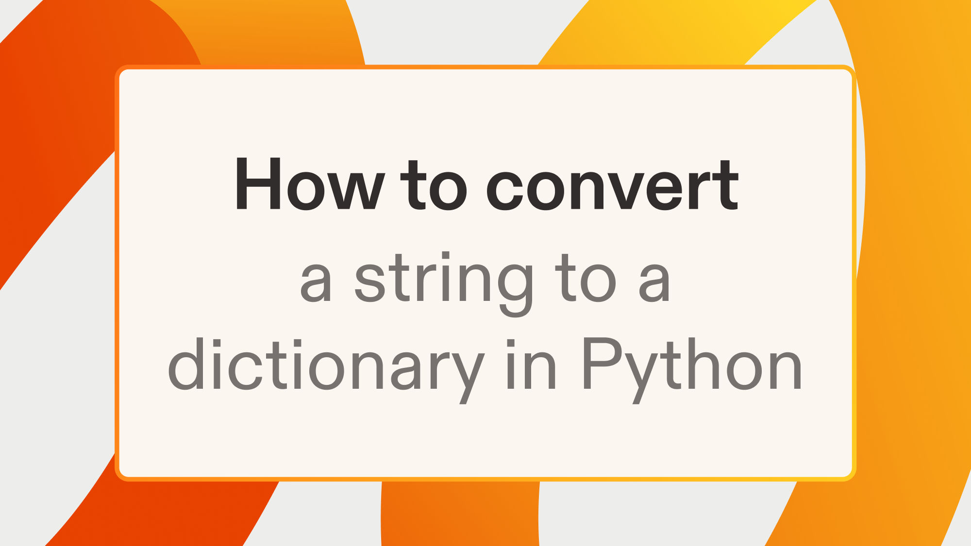 How to convert a string to a dictionary in Python