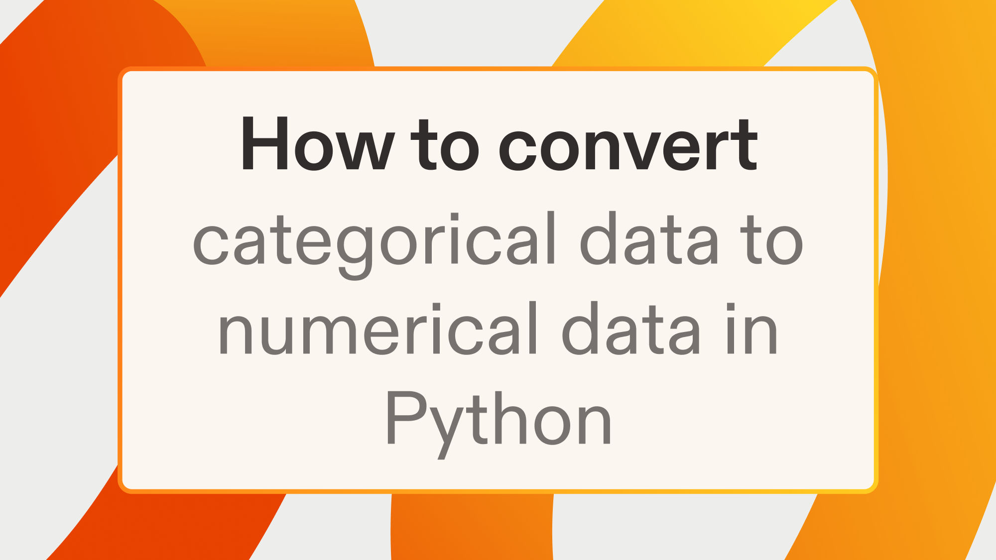 How to convert categorical data to numerical data in Python