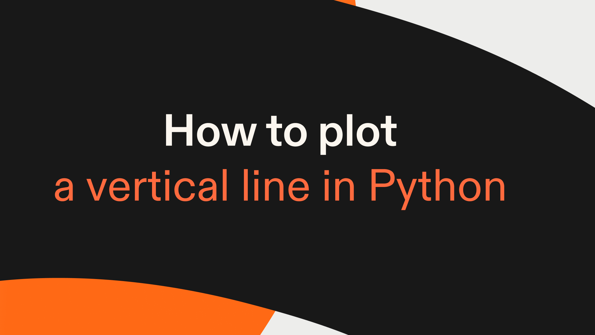 How to plot a vertical line in Python