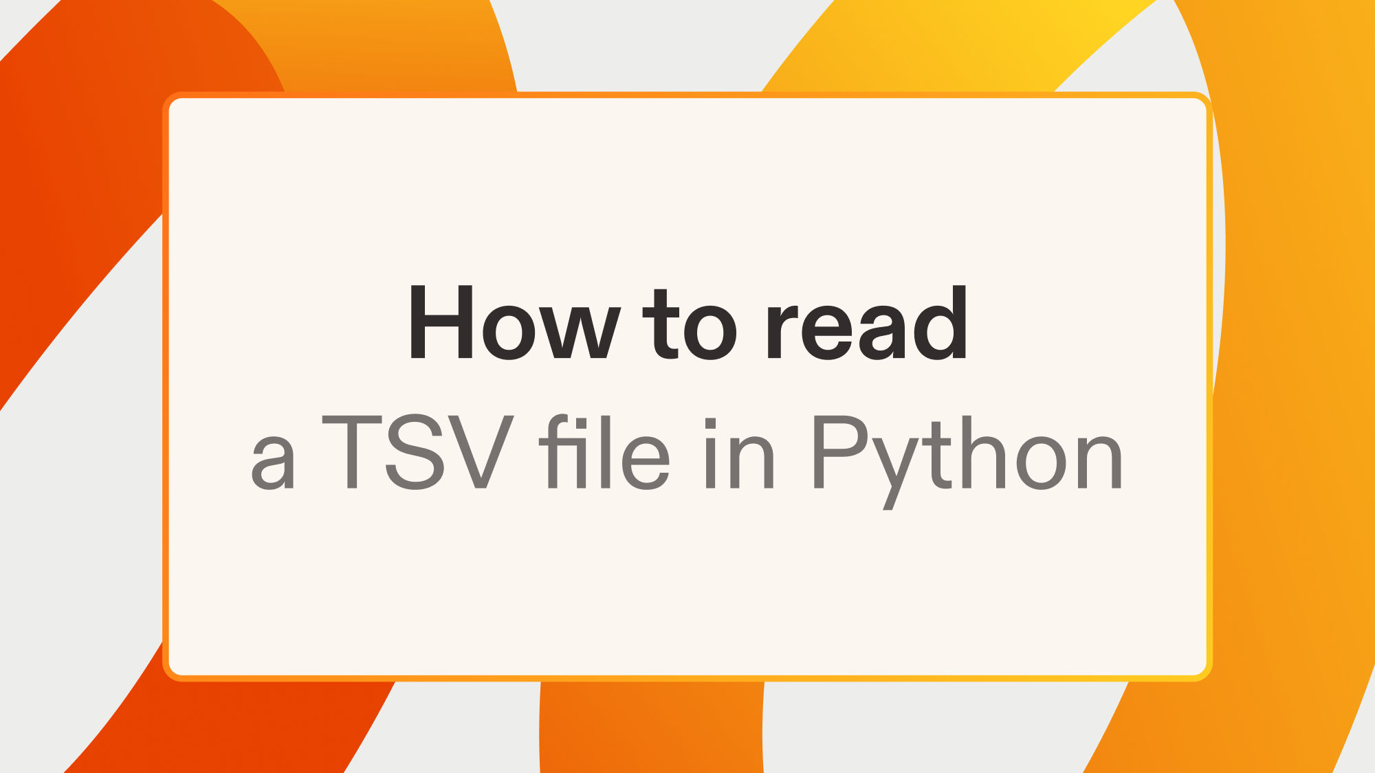 How to read a TSV file in Python