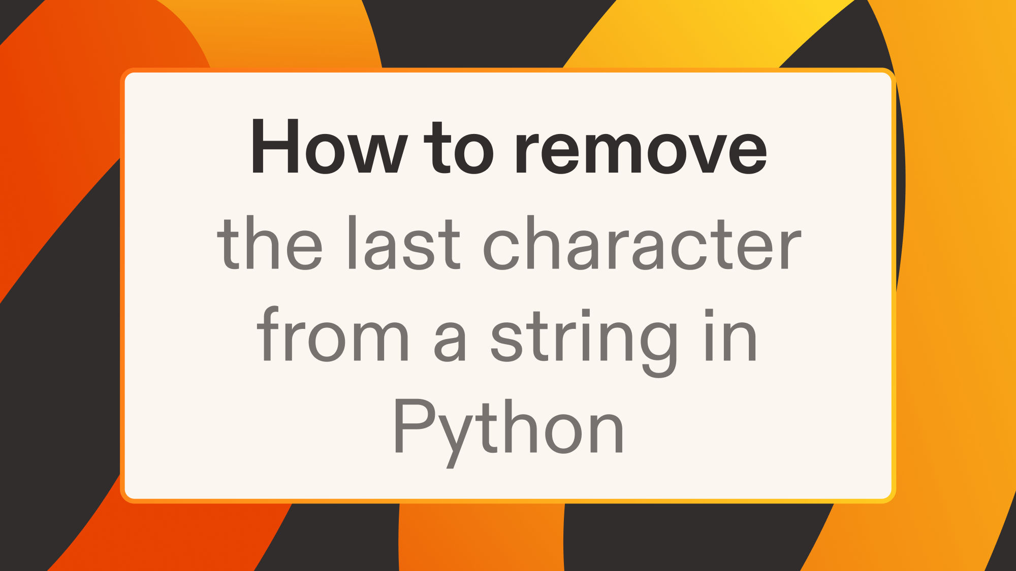 How to remove the last character from a string in Python