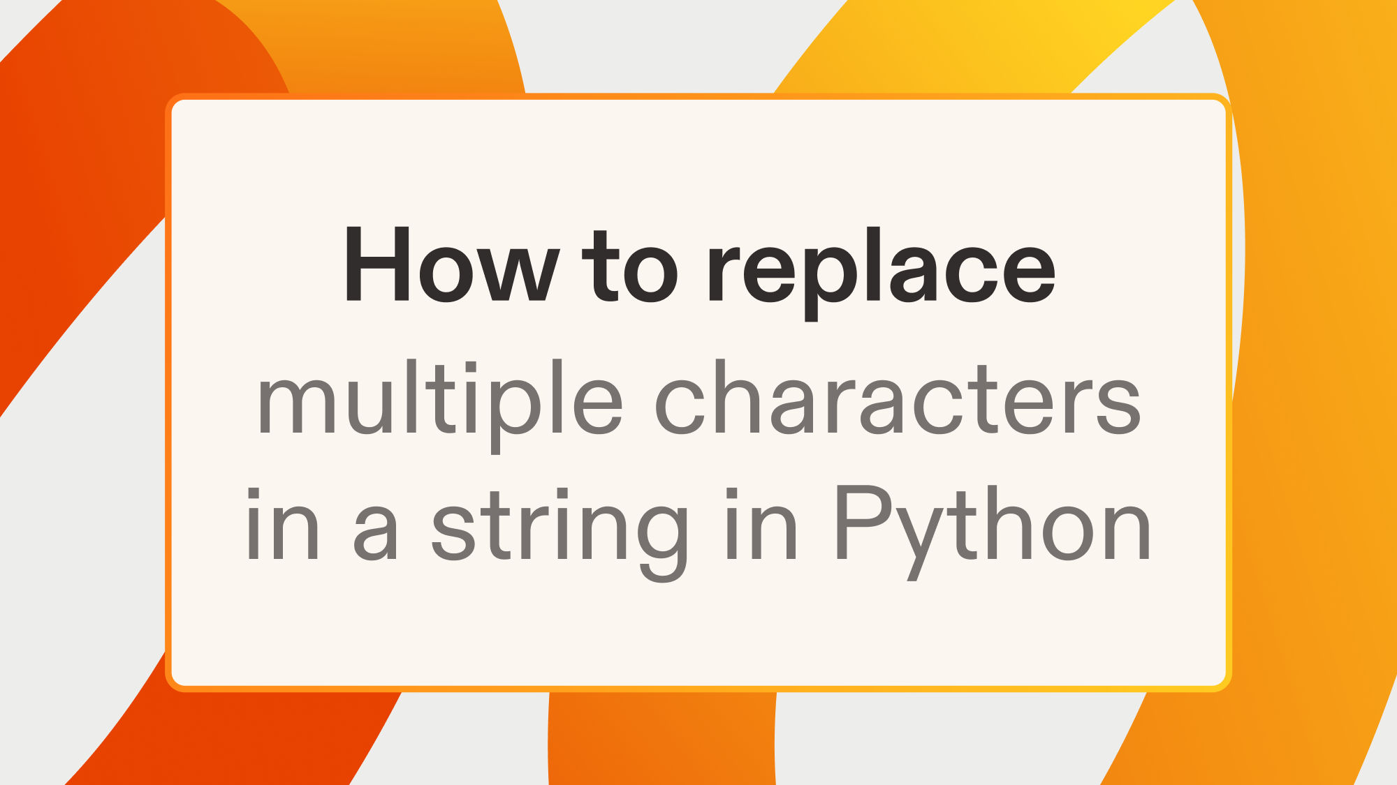 How to replace multiple characters in a string in Python