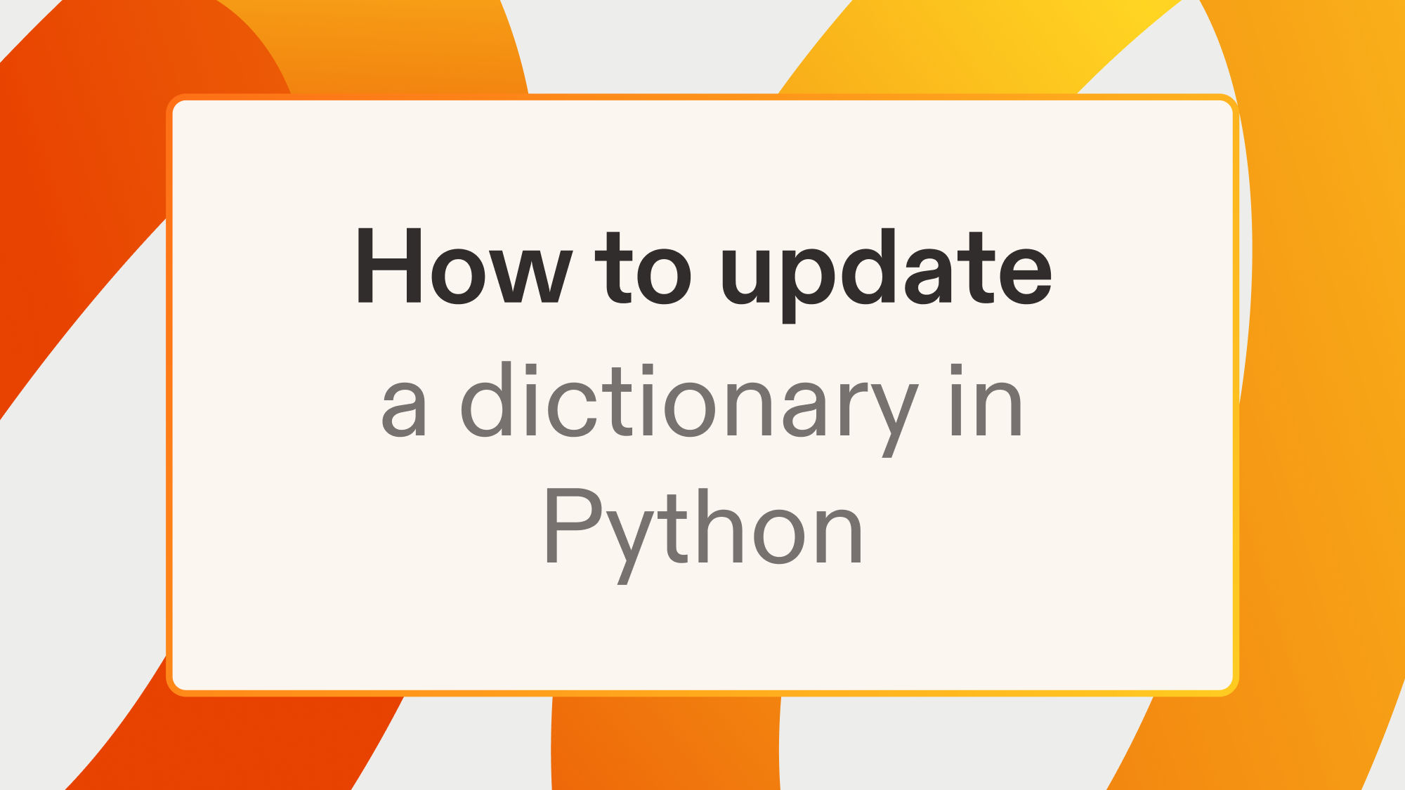 How to update a dictionary in Python