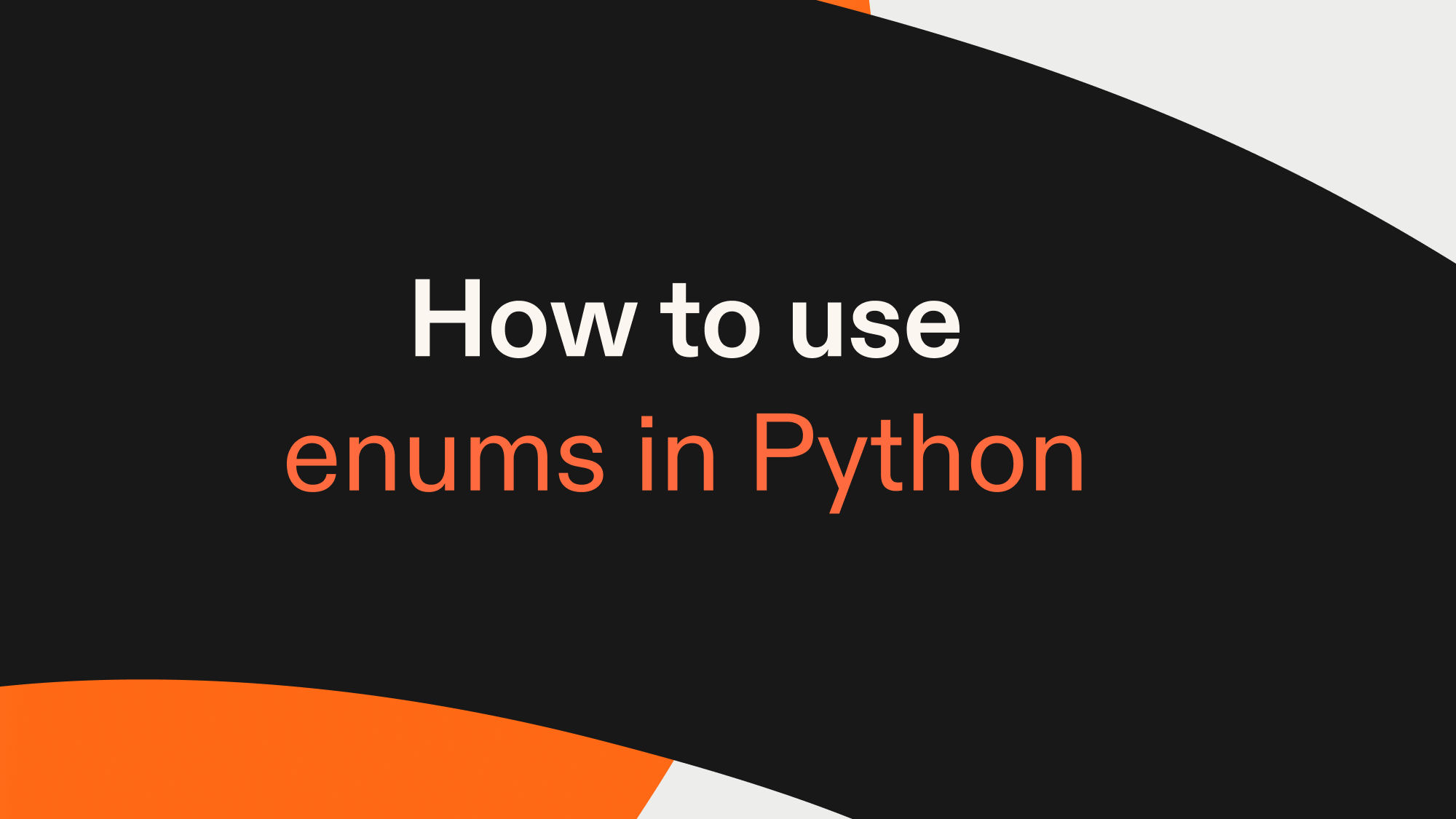 How to use enums in Python