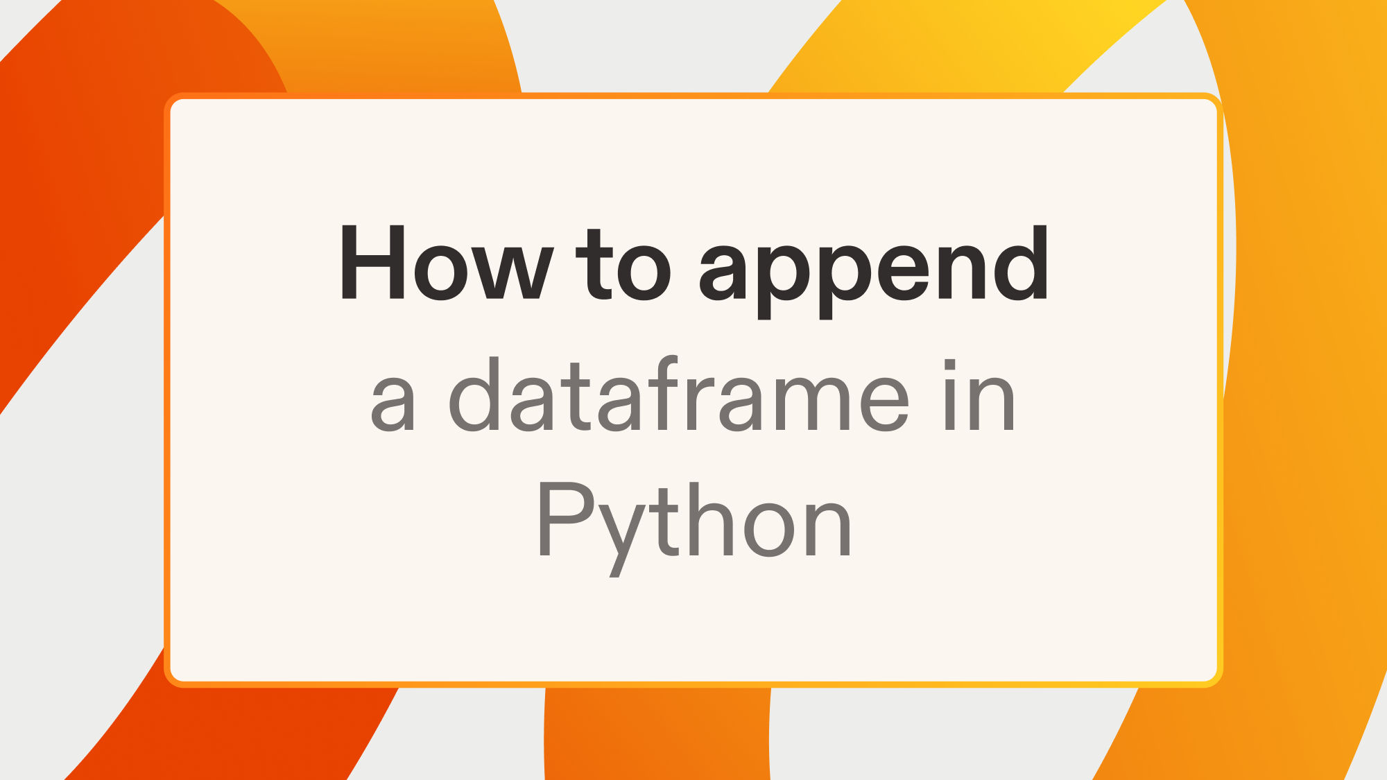 How to append a dataframe in Python