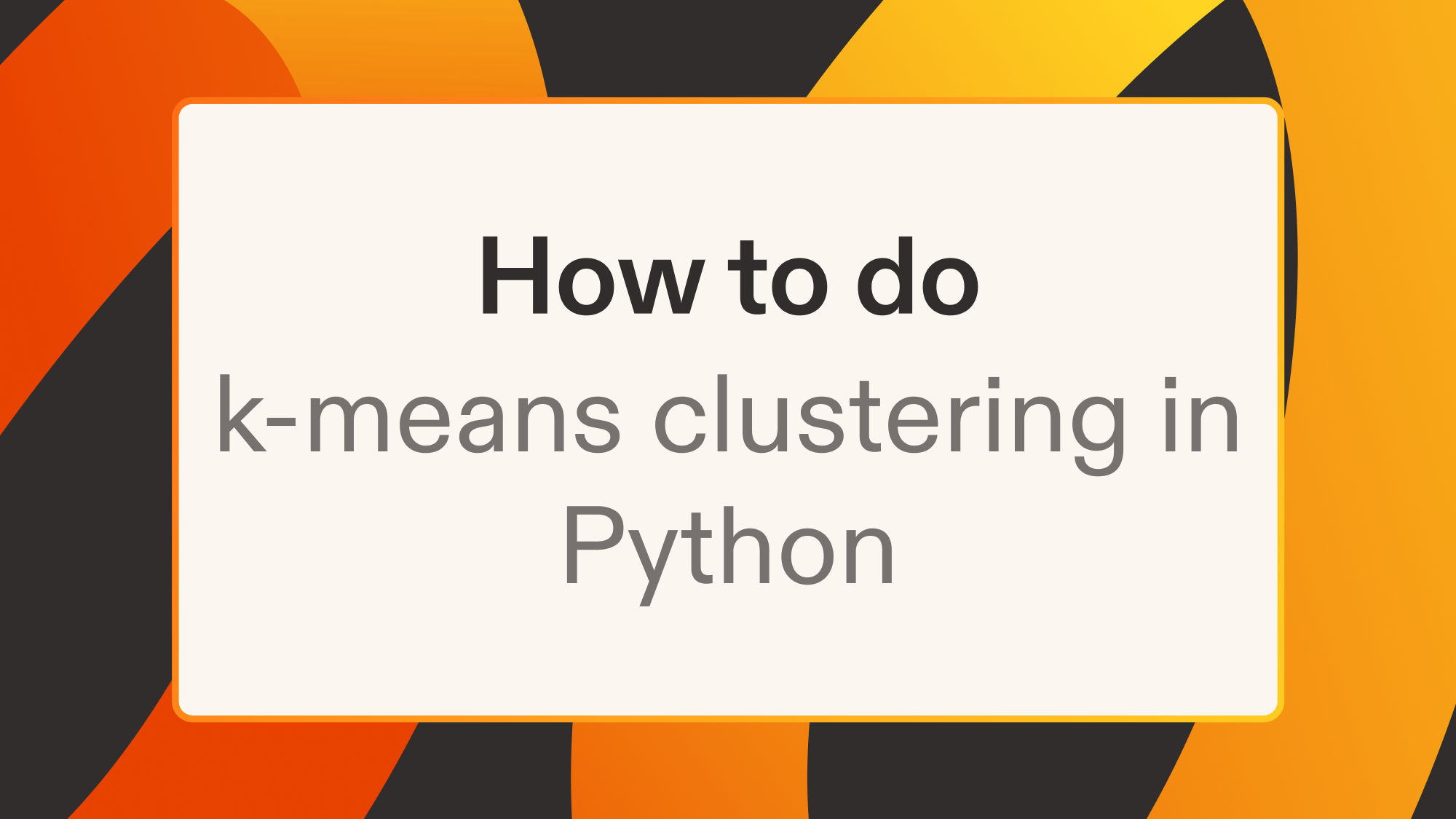How to do k-means clustering in Python