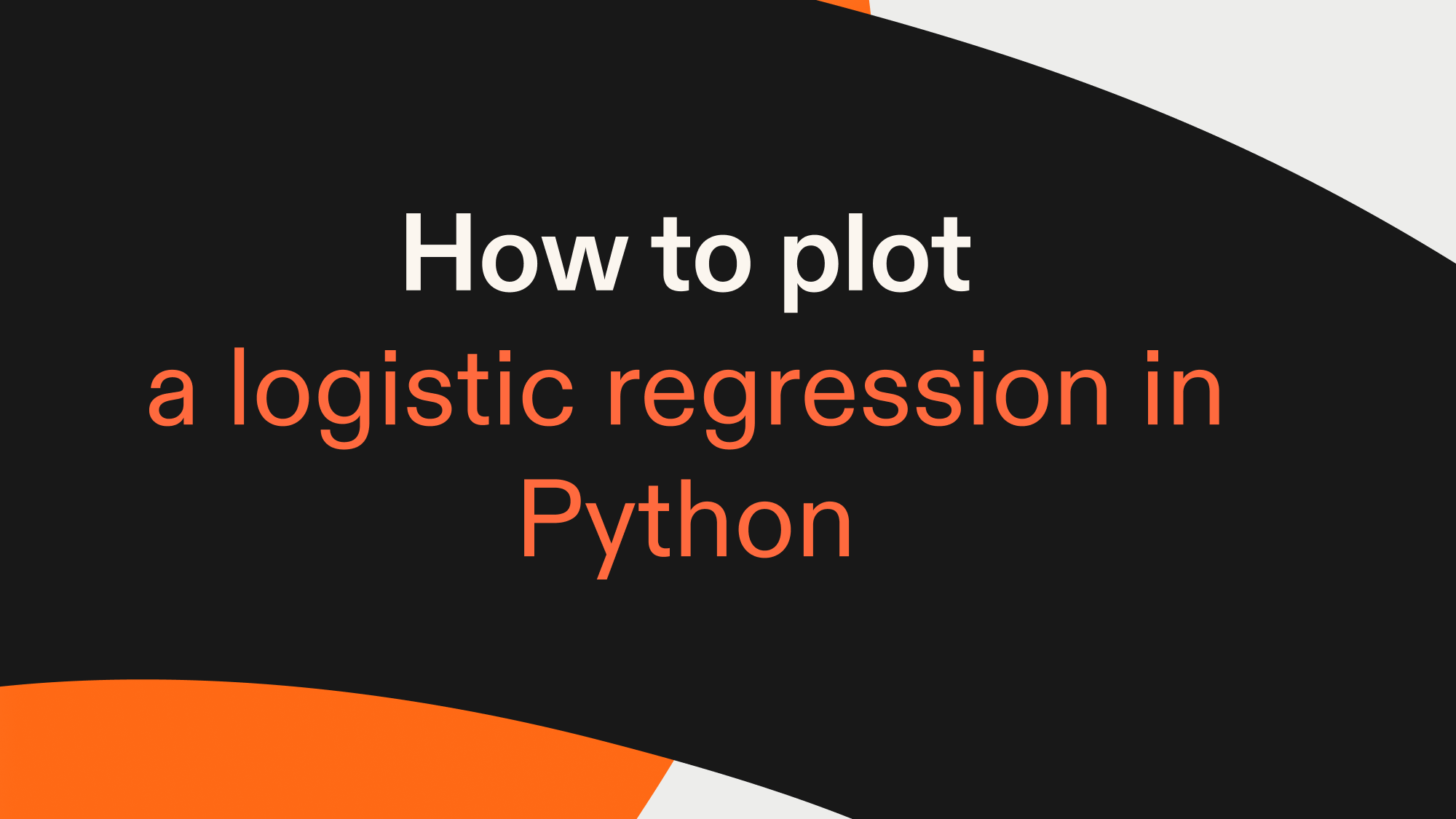 How to plot a logistic regression in Python