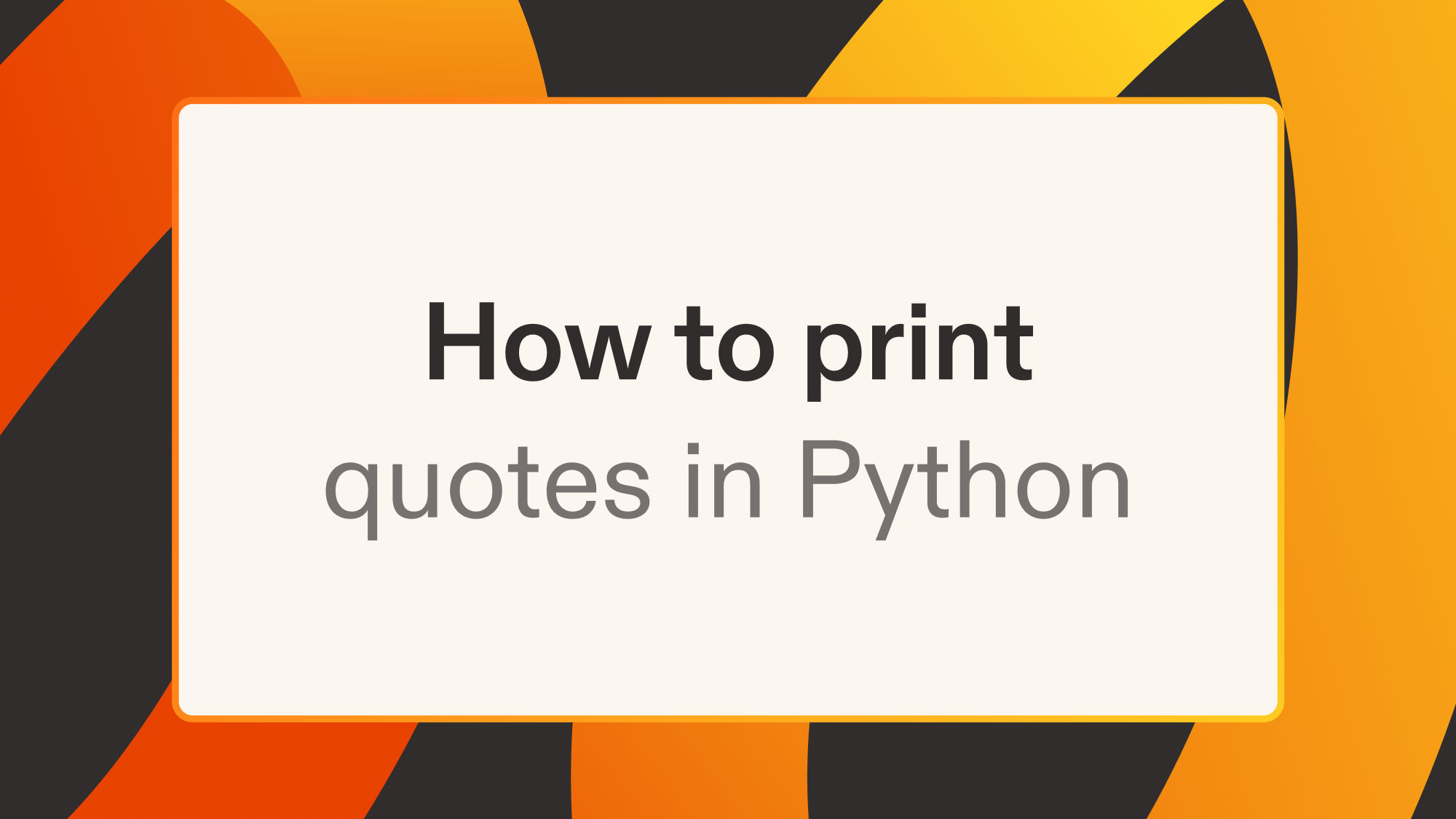 How to print quotes in Python