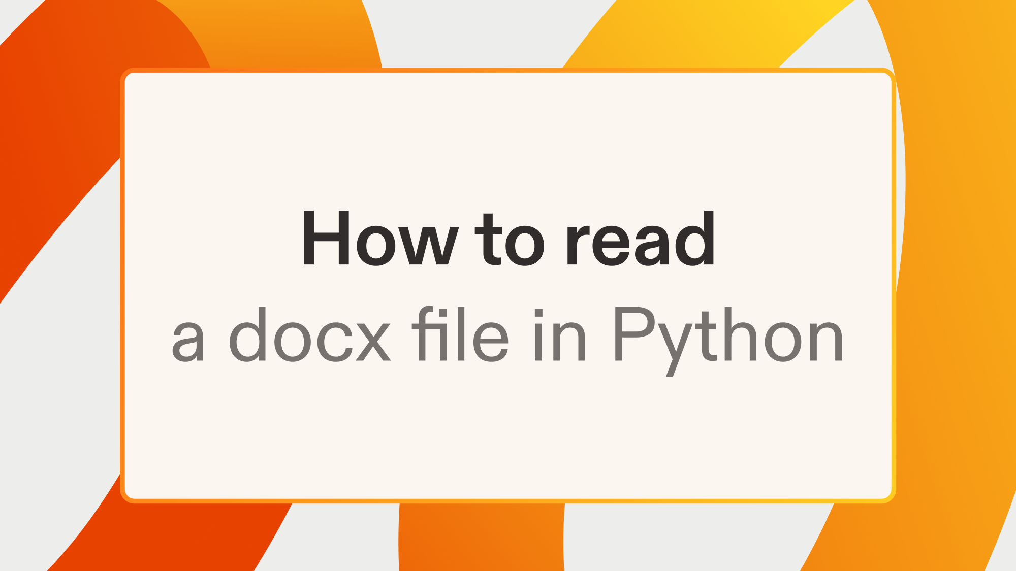 How to read a docx file in Python