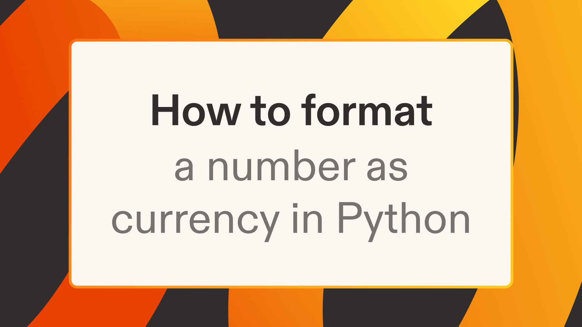 How to format a number as currency in Python