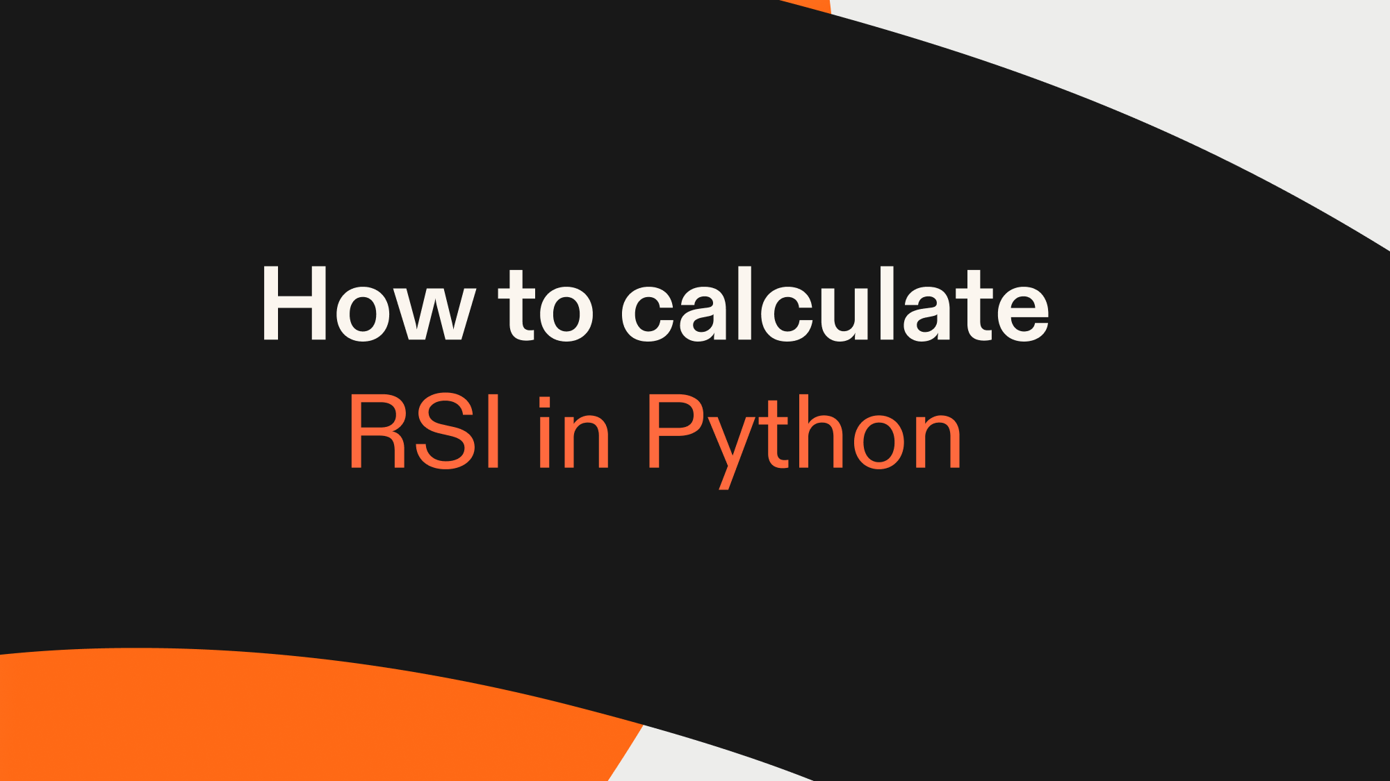 How to calculate RSI in Python