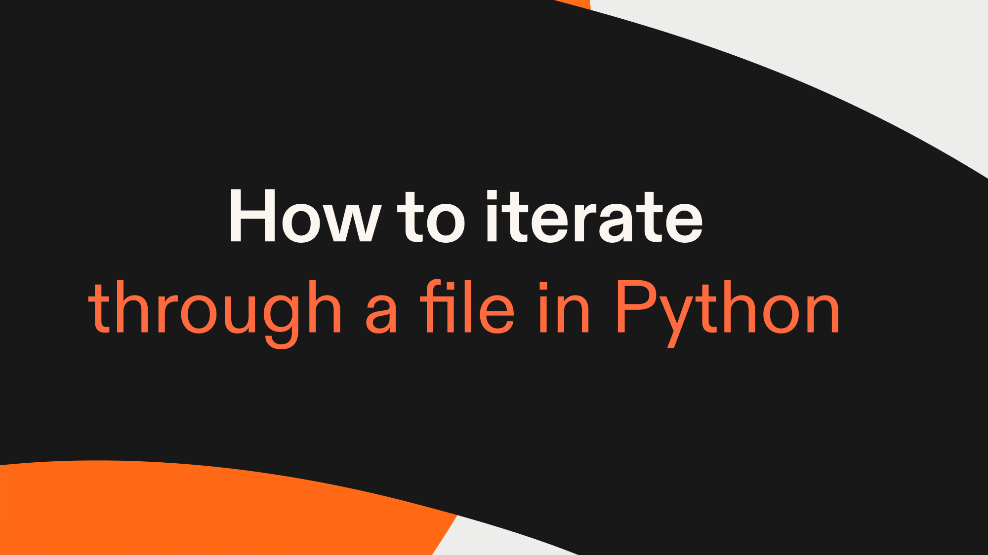 How to iterate through a file in Python