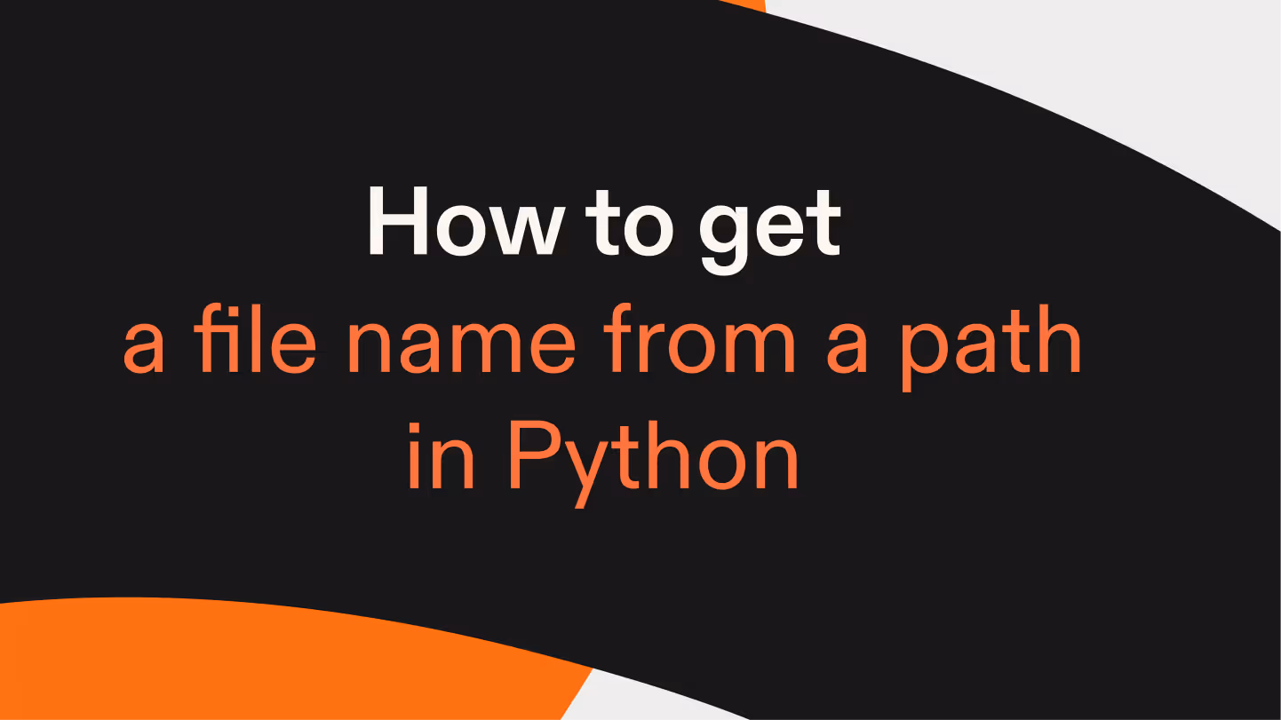 How to get a file name from a path in Python