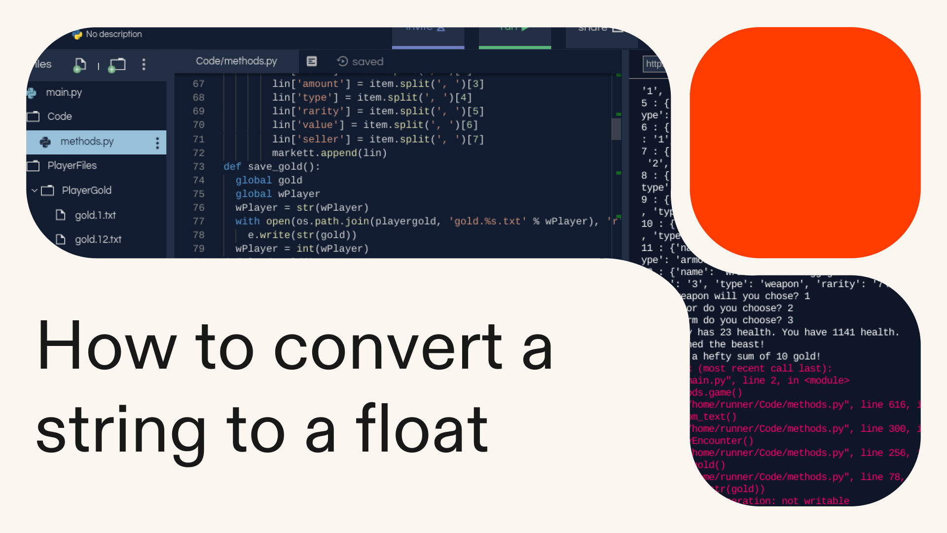 How to convert a string to a float in Python
