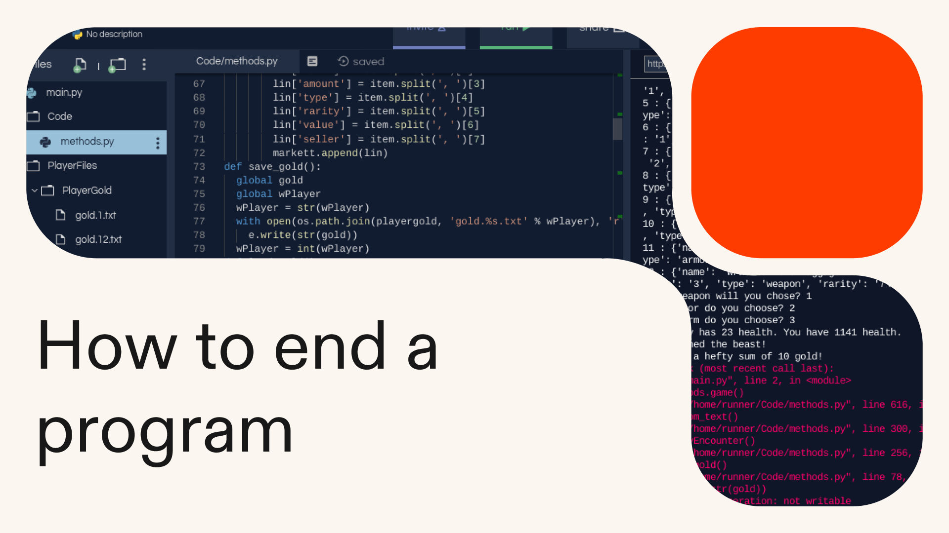 How to end a program in Python
