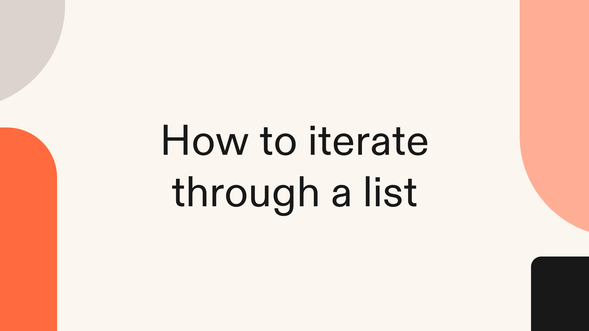 How to iterate through a list in Python