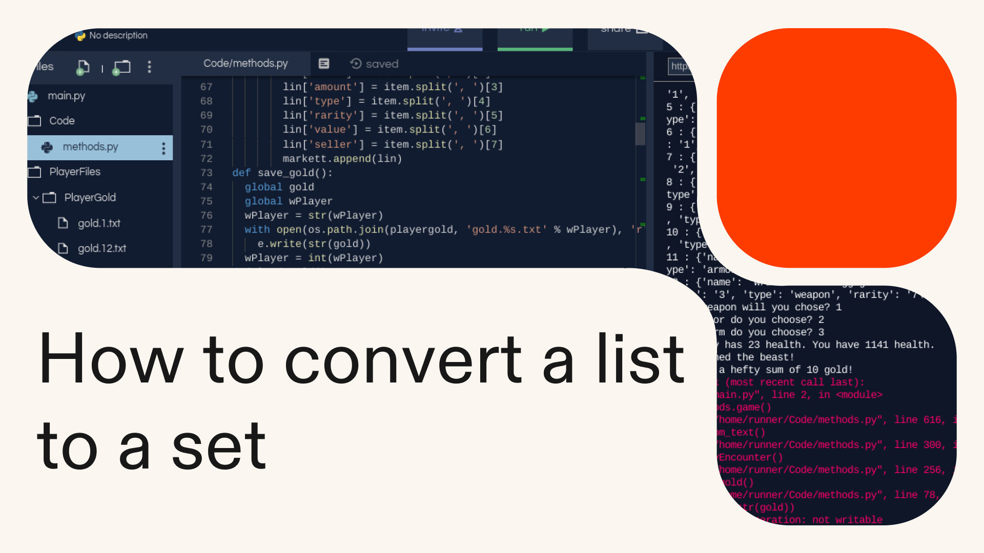 How to convert a list to a set in Python