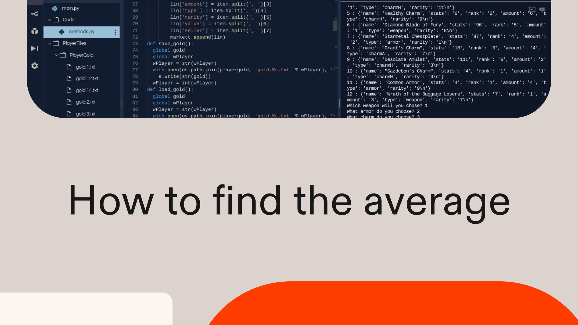 How to find the average in Python