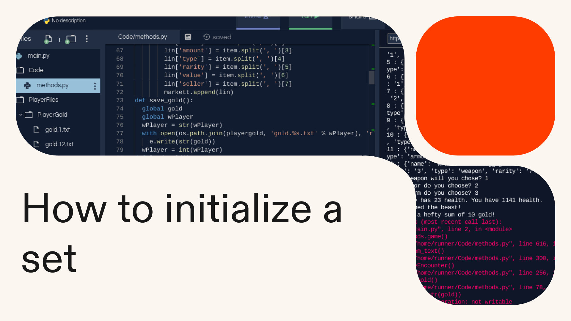 How to initialize a set in Python