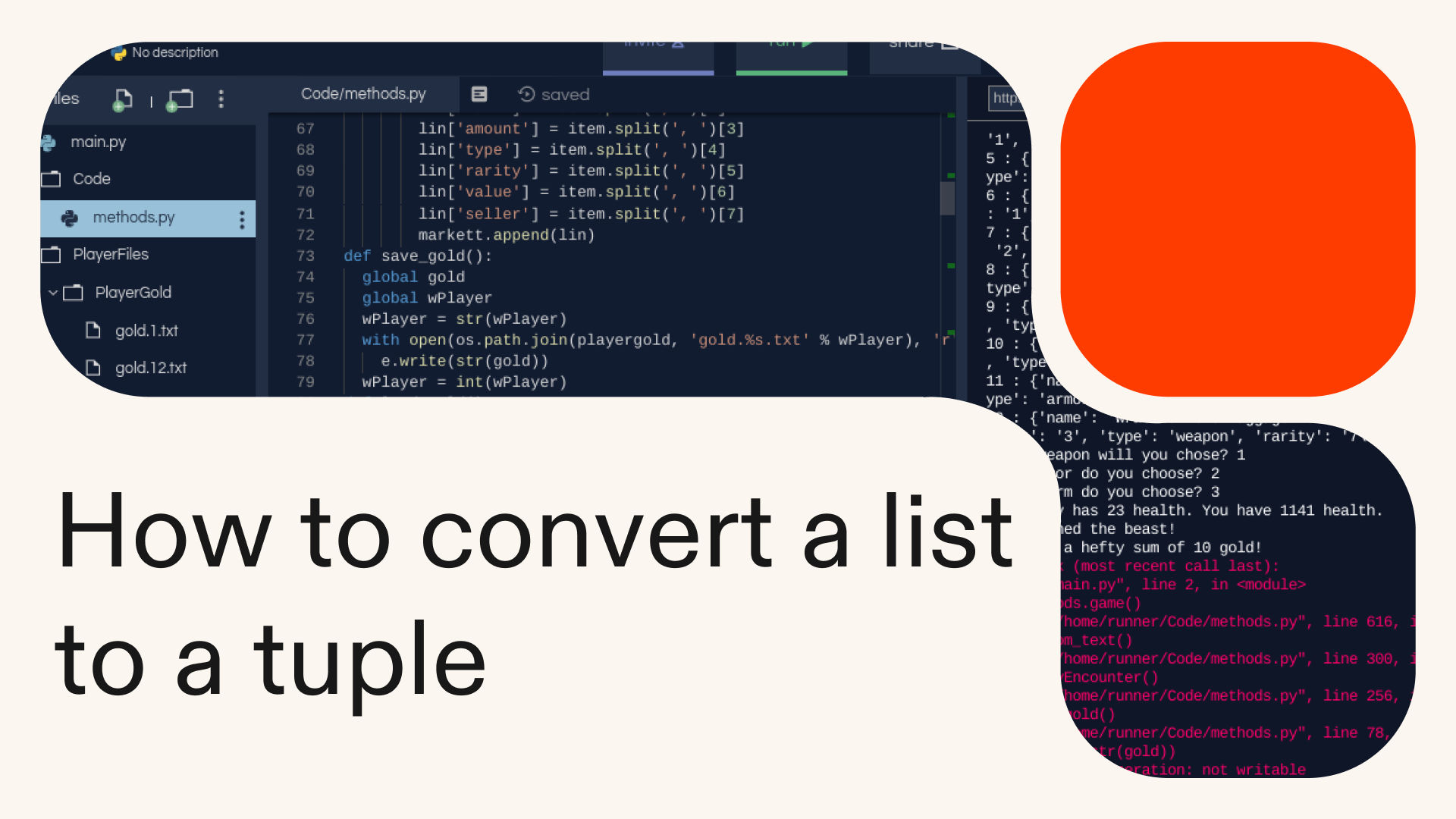 How to convert a list to a tuple in Python