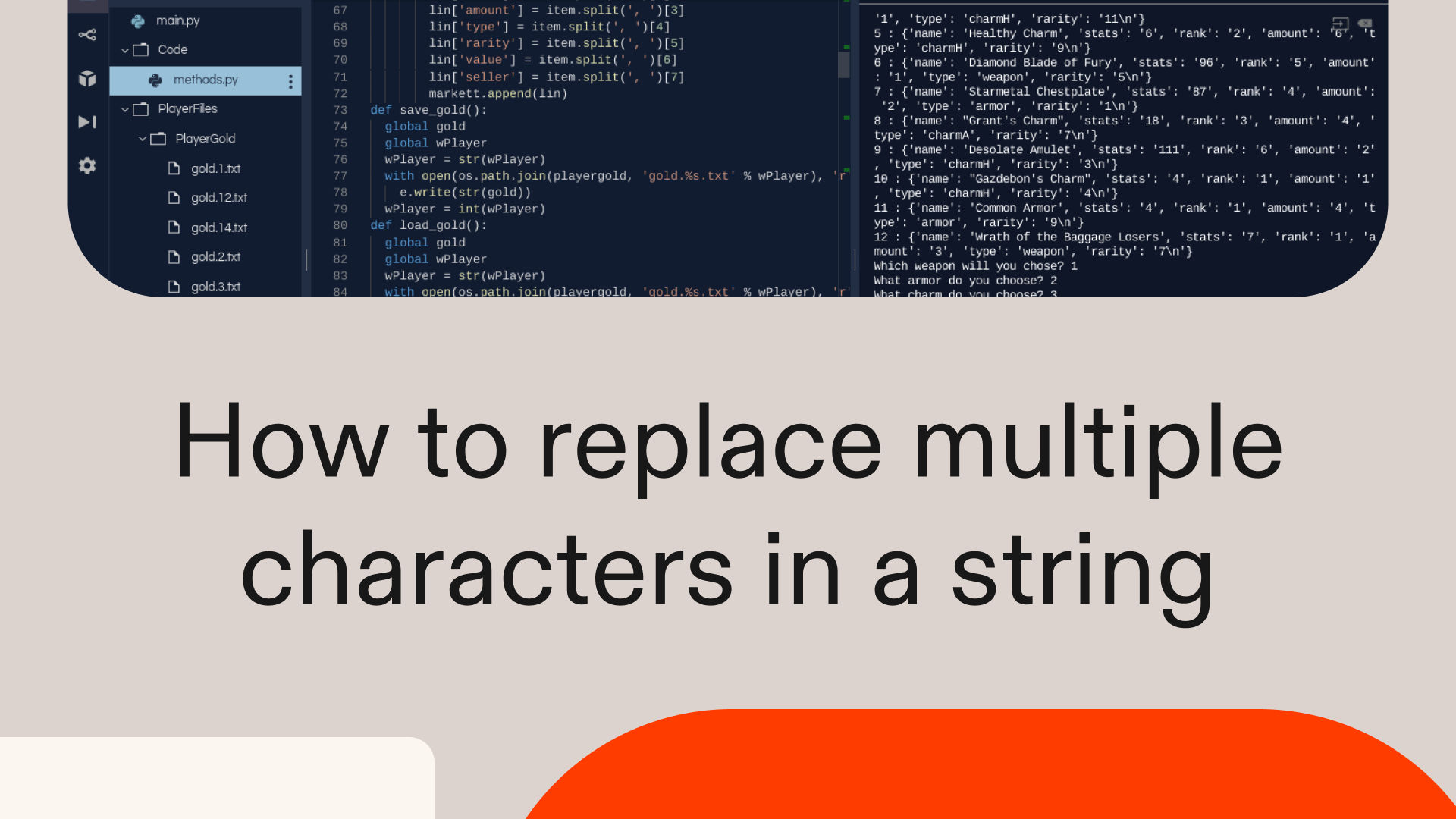 How to replace multiple characters in a string in Python