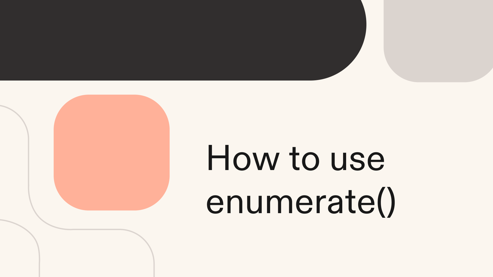 How to use enumerate() in Python