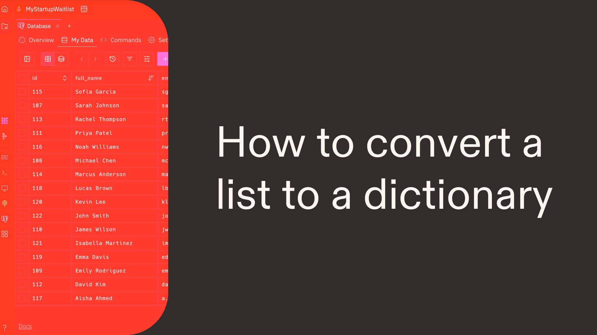 How to convert a list to a dictionary in Python