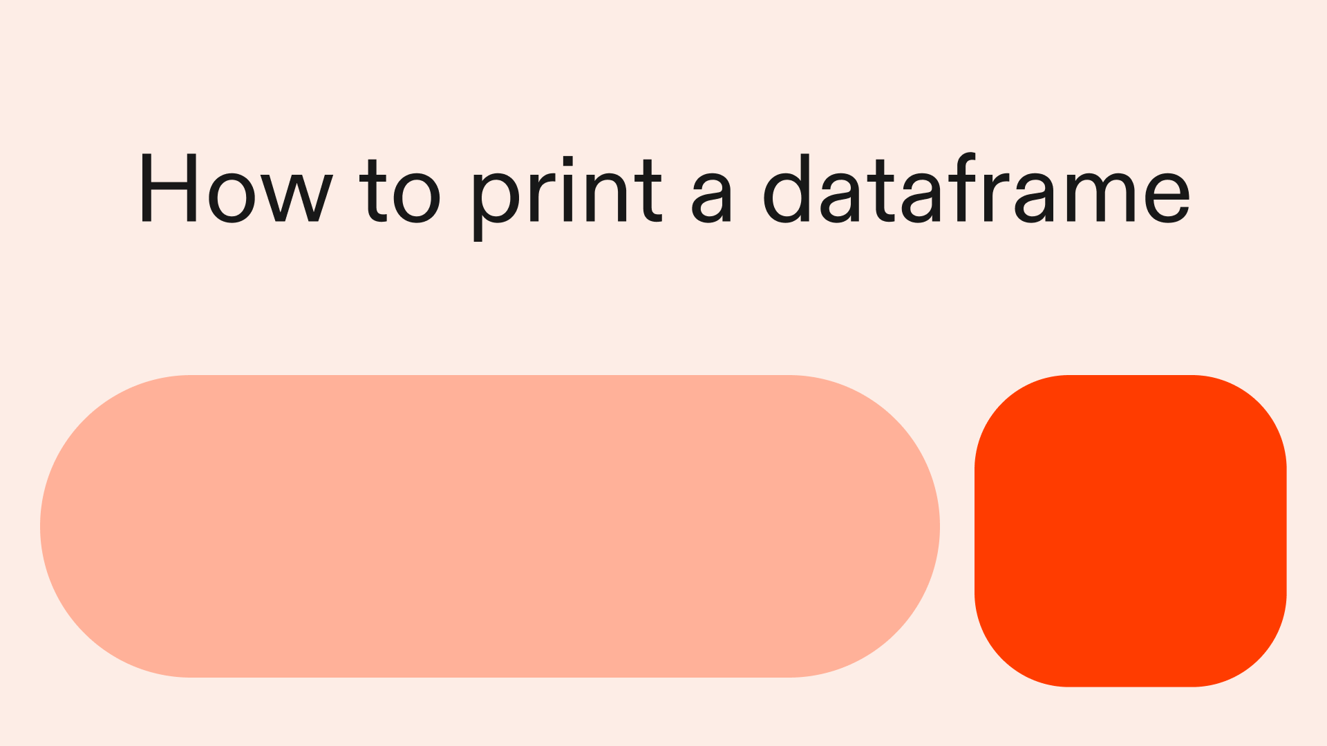 How to print a dataframe in Python