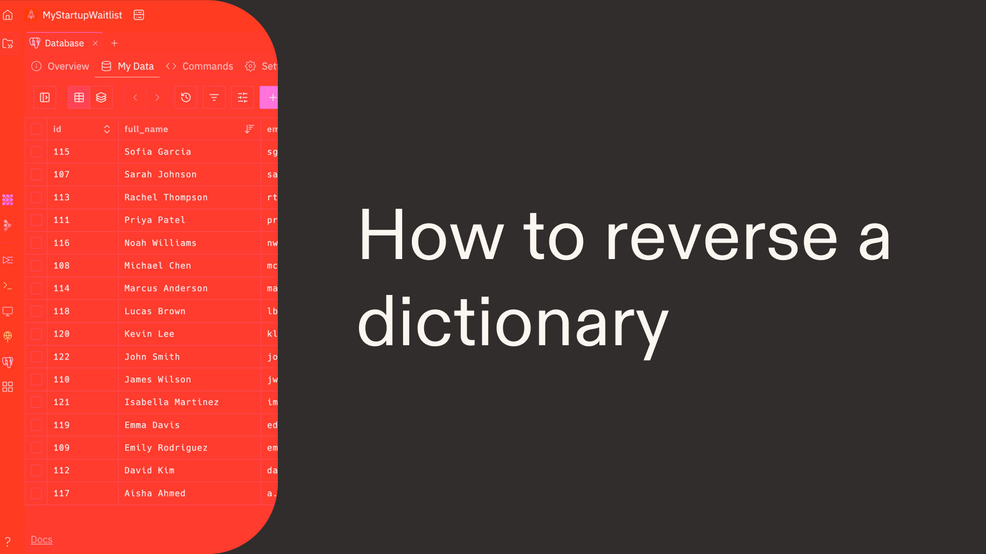 How to reverse a dictionary in Python
