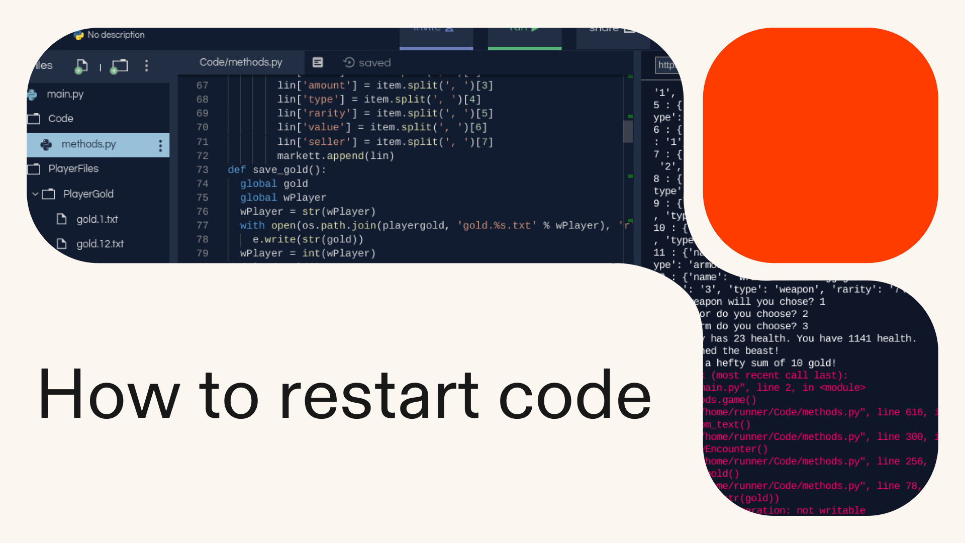 How to restart code in Python