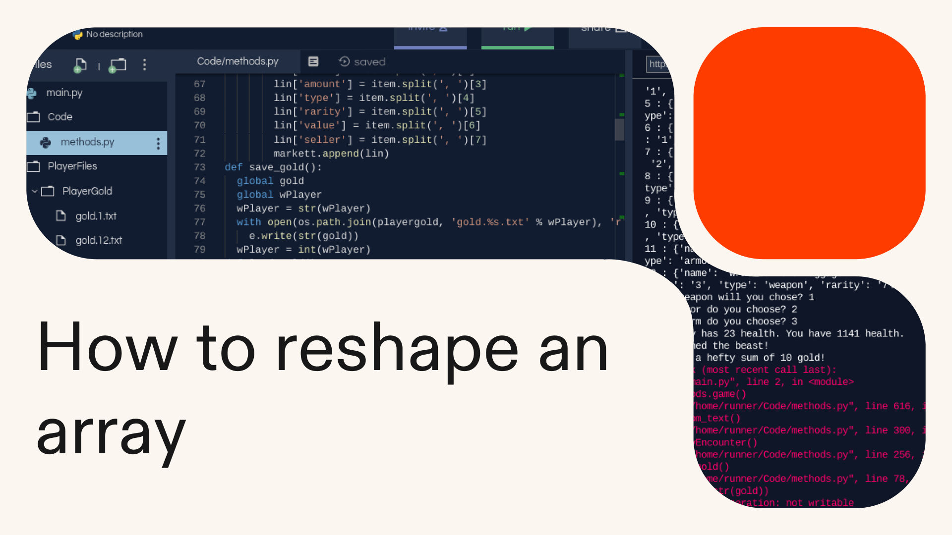 How to reshape an array in Python
