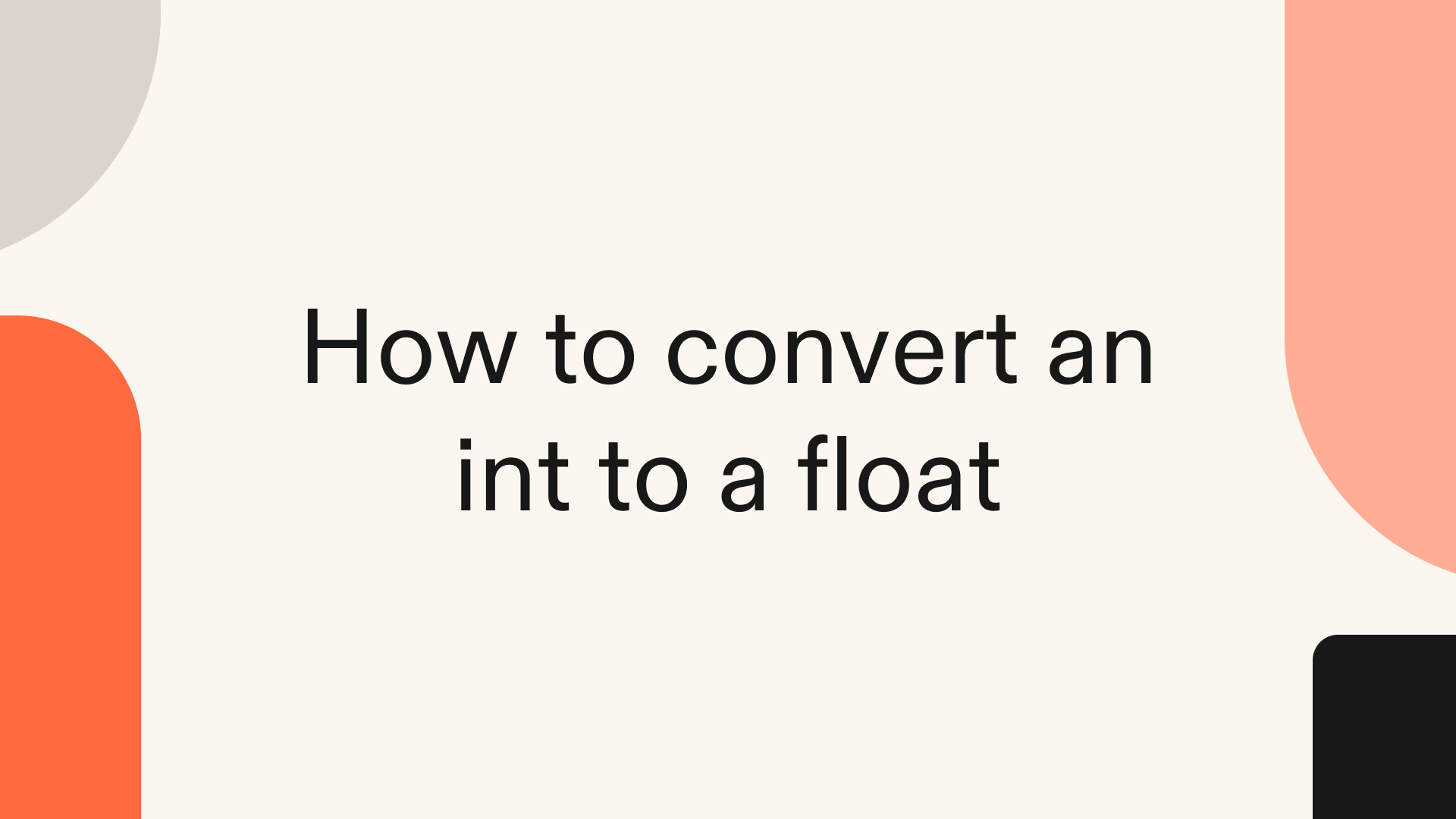 How to convert an int to a float in Python
