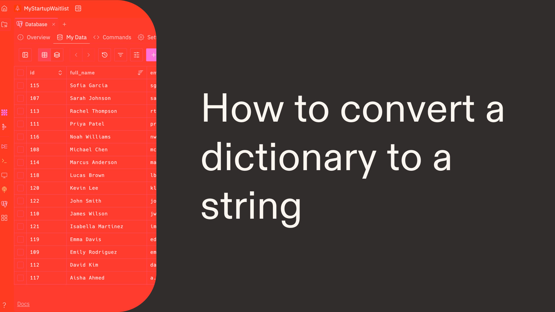 How to convert a dictionary to a string in Python