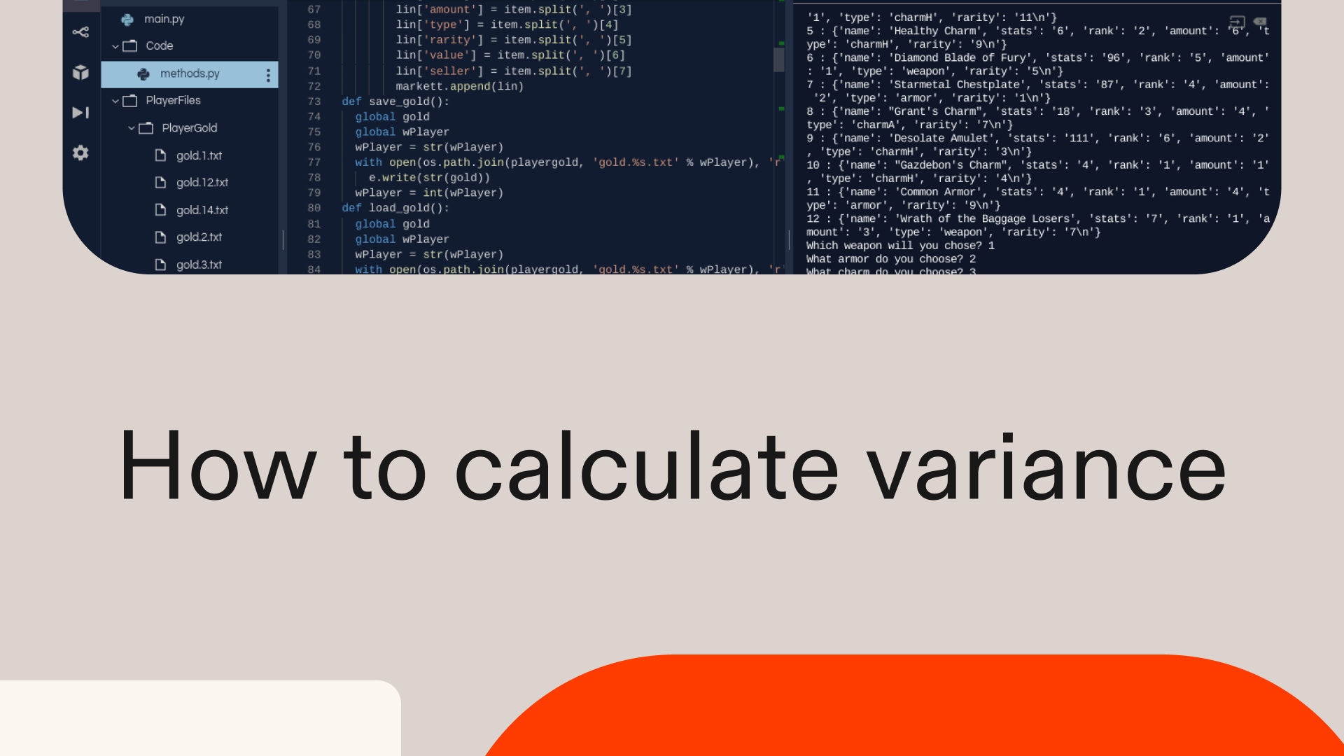 How to calculate variance in Python