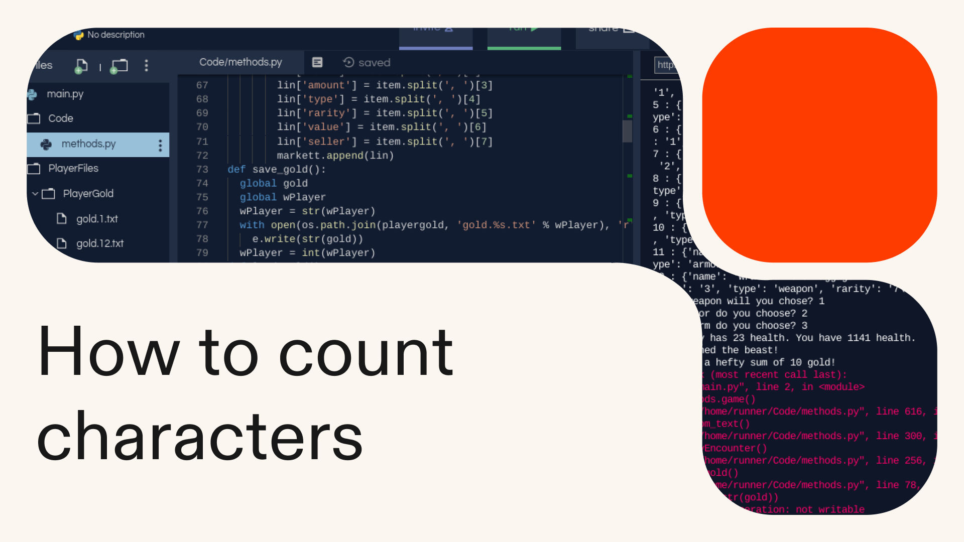 How to count characters in Python