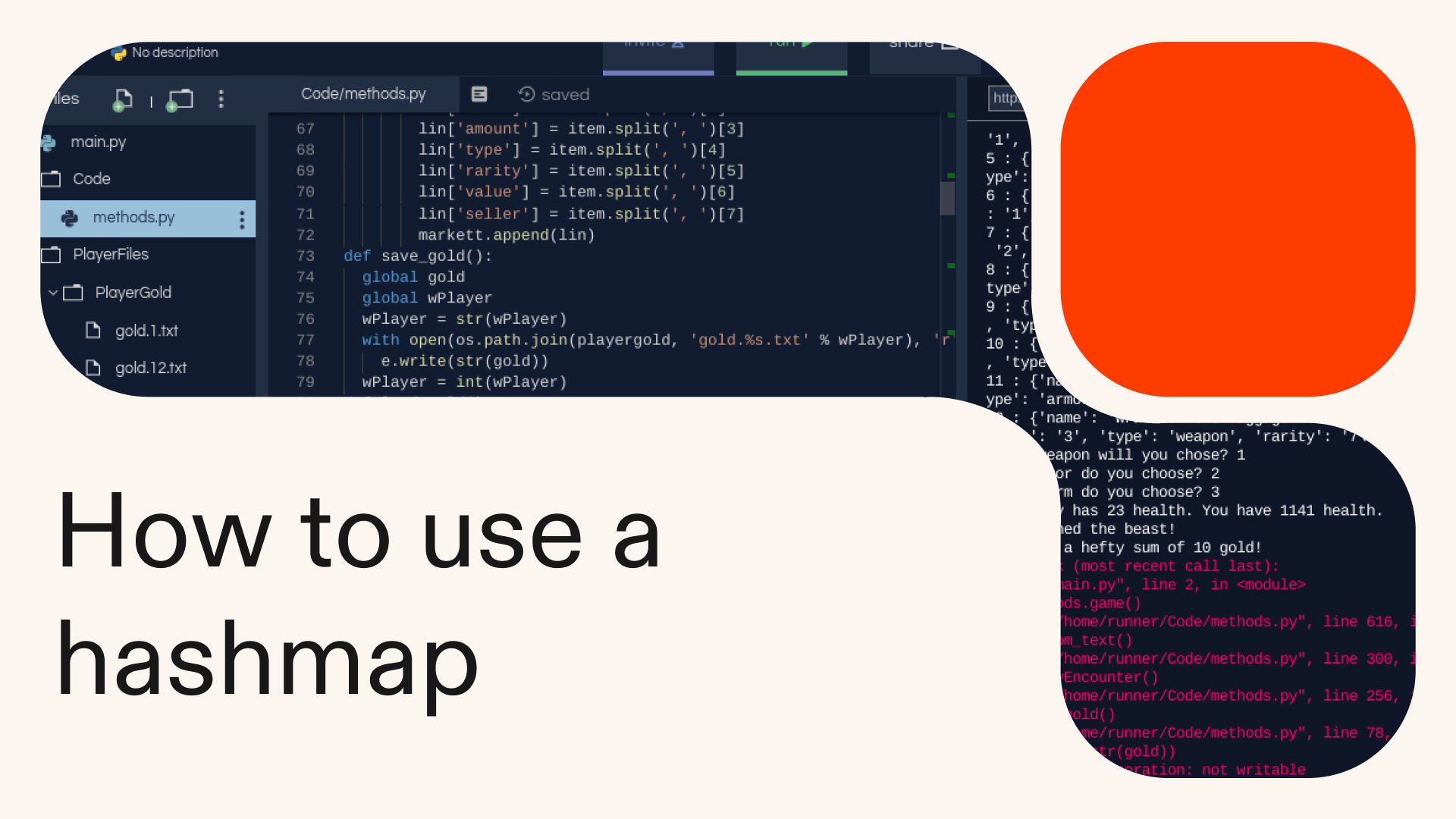 How to use a hashmap in Python