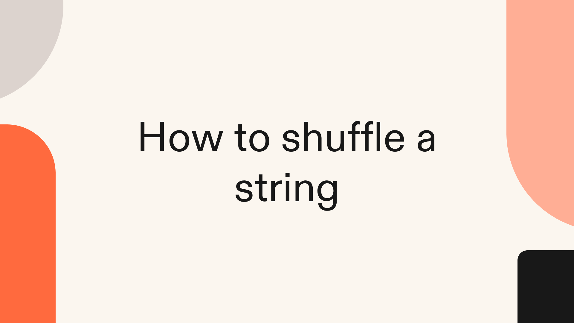 How to shuffle a string in Python